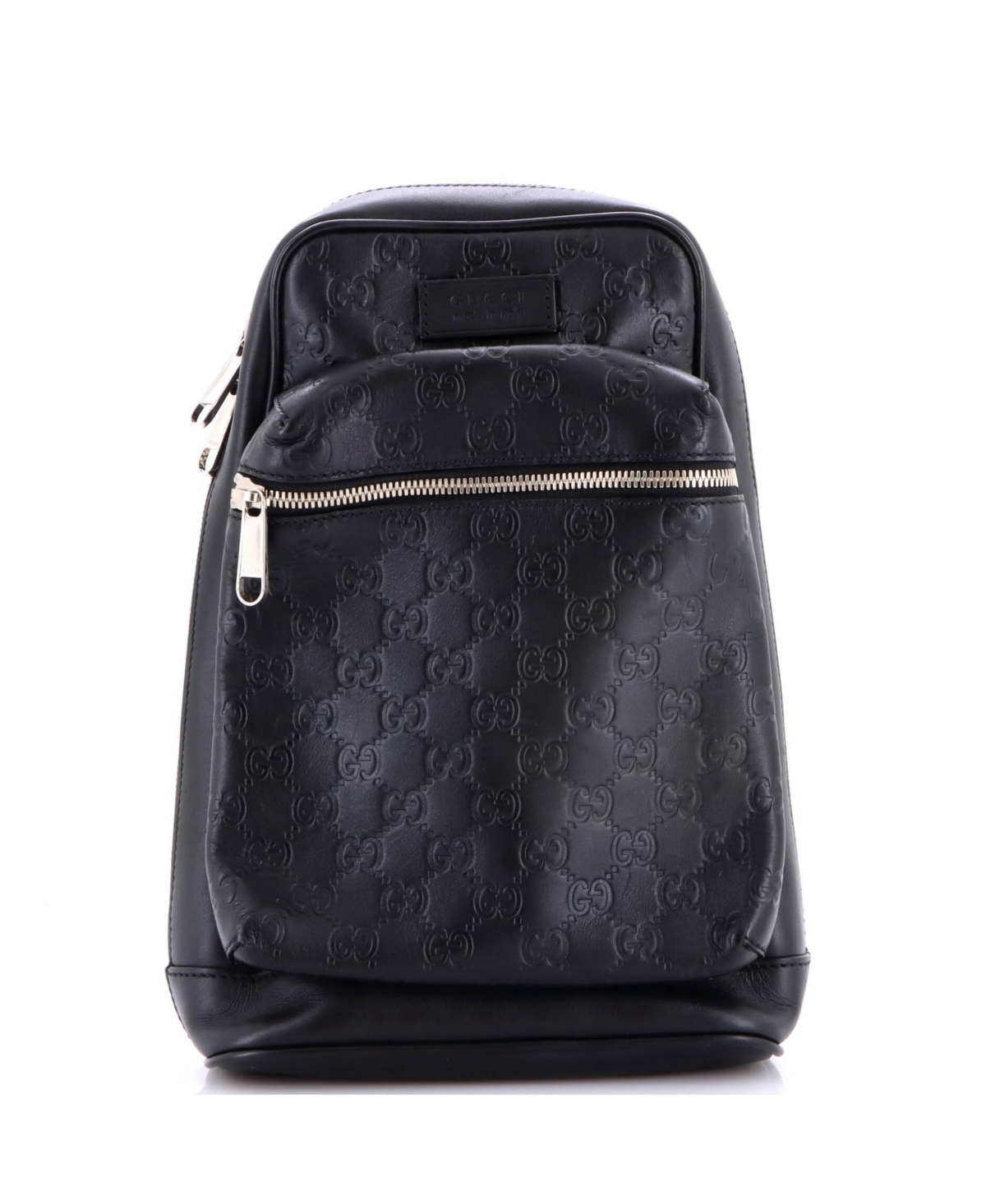 Pre-Owned Gucci Small Signature Slim Crossbody Bag Guccissima Leather – Black Pre-Owned Gucci Small Signature Slim Crossbody Bag Guccissima Leather – Black