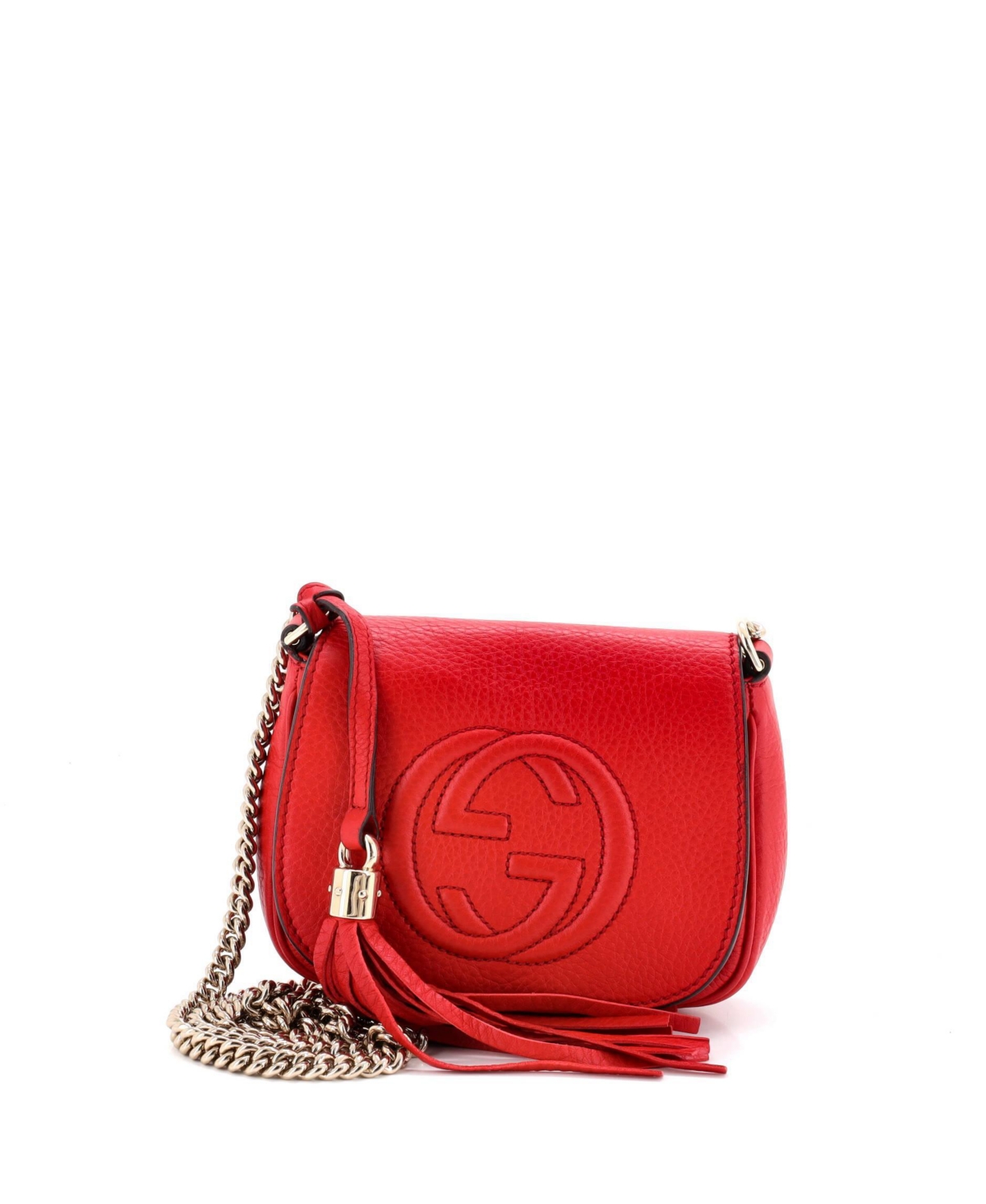 Pre-Owned Gucci Small Soho Chain Crossbody Bag Leather – Red Pre-Owned Gucci Small Soho Chain Crossbody Bag Leather – Red