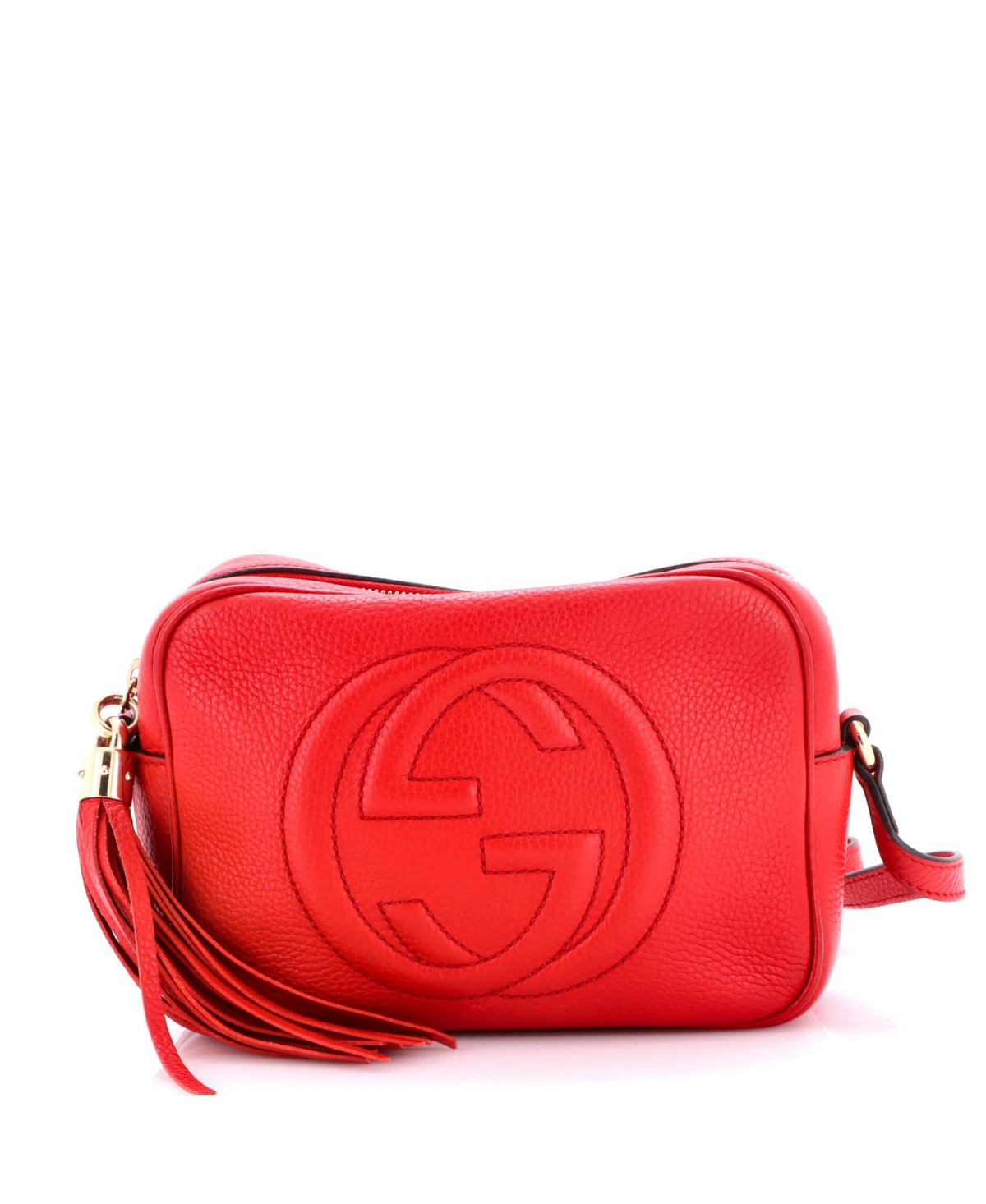 Pre-Owned Gucci Small Soho Disco Crossbody Bag Leather – Red Pre-Owned Gucci Small Soho Disco Crossbody Bag Leather – Red