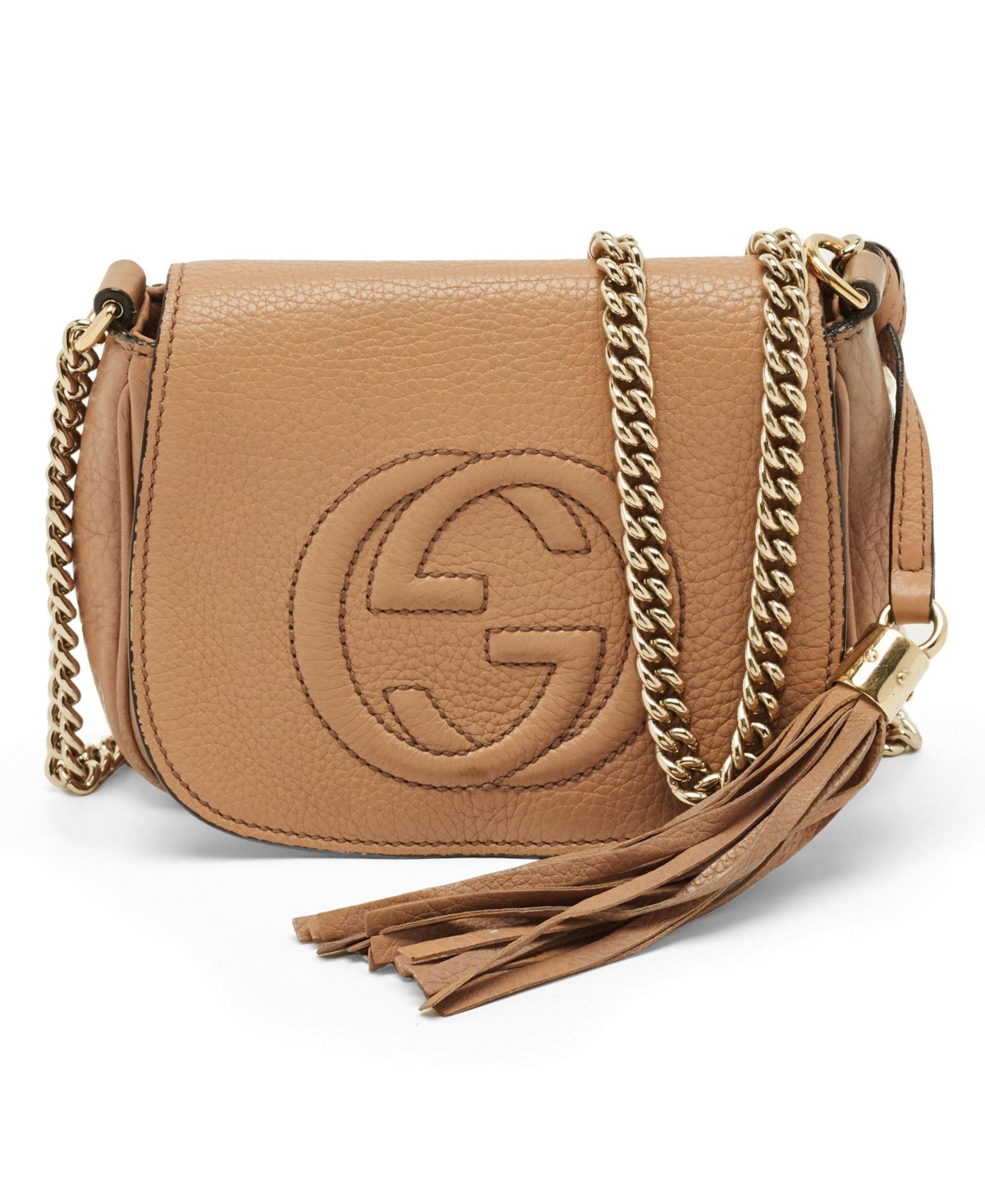Pre-Owned Gucci Women’s Soho Leather Flap Chain Crossbody Bag Pre-Owned Gucci Women’s Soho Leather Flap Chain Crossbody Bag
