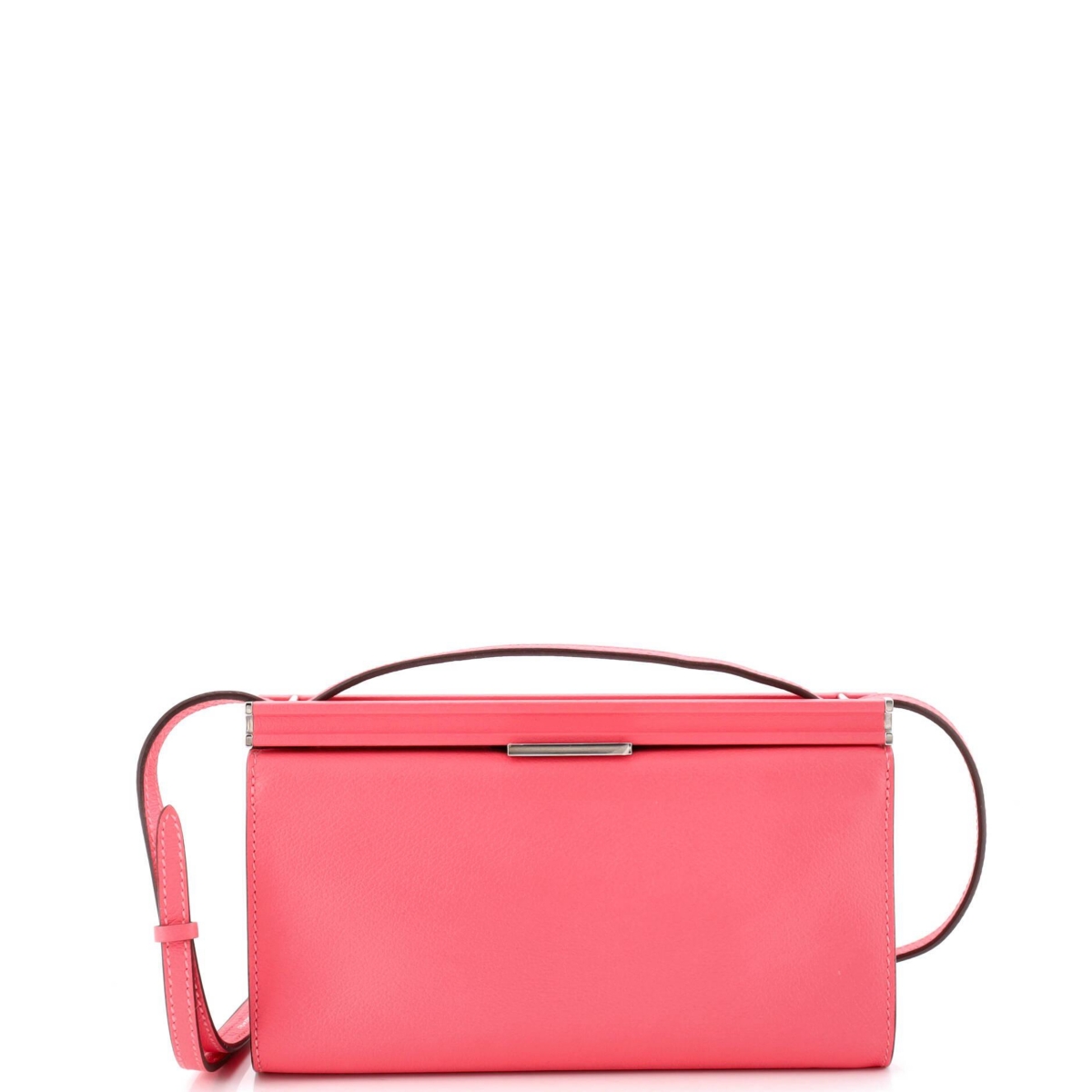 Pre-Owned HERMES 21 Clic-h Shoulder Bag Evercolor – Pink Pre-Owned HERMES 21 Clic-h Shoulder Bag Evercolor – Pink