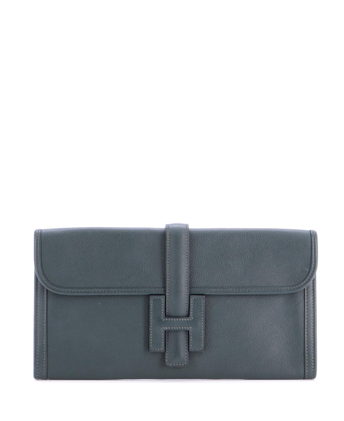 Pre-Owned HERMES 29 Jige Elan Clutch Evercolor – Grey Pre-Owned HERMES 29 Jige Elan Clutch Evercolor – Grey
