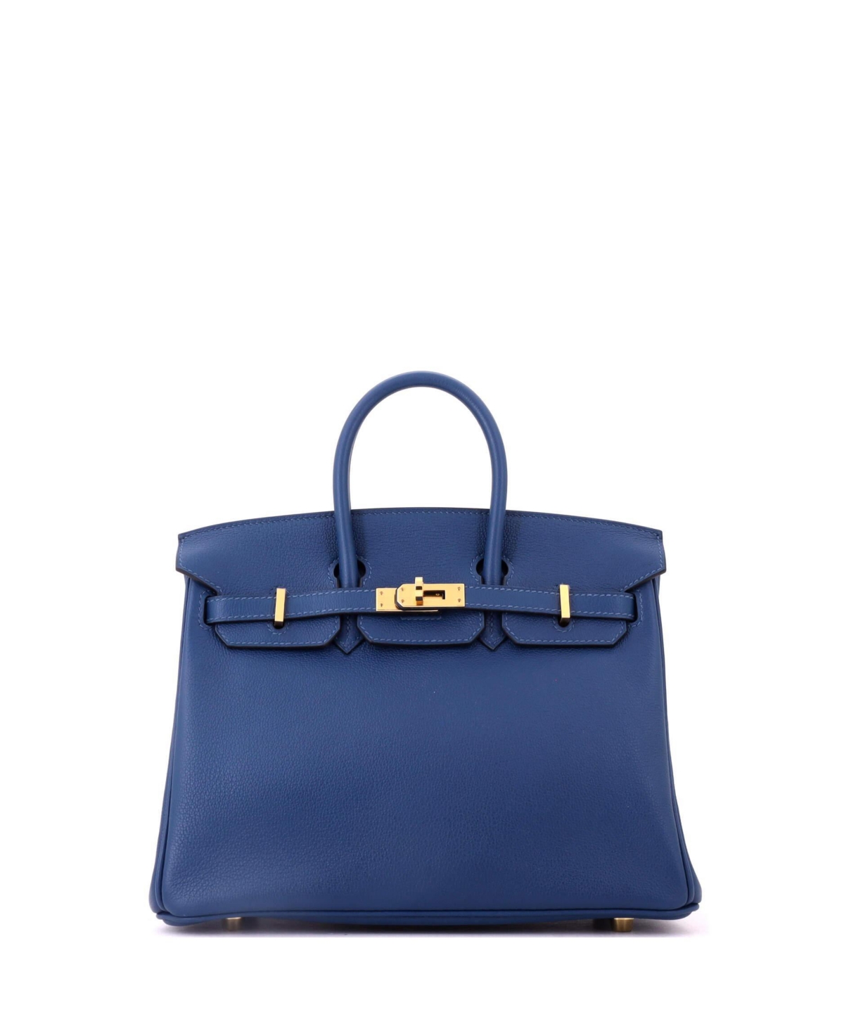 Pre-Owned HERMES Birkin 25 Handbag Blue Novillo with Gold Hardware – Blue Pre-Owned HERMES Birkin 25 Handbag Blue Novillo with Gold Hardware – Blue