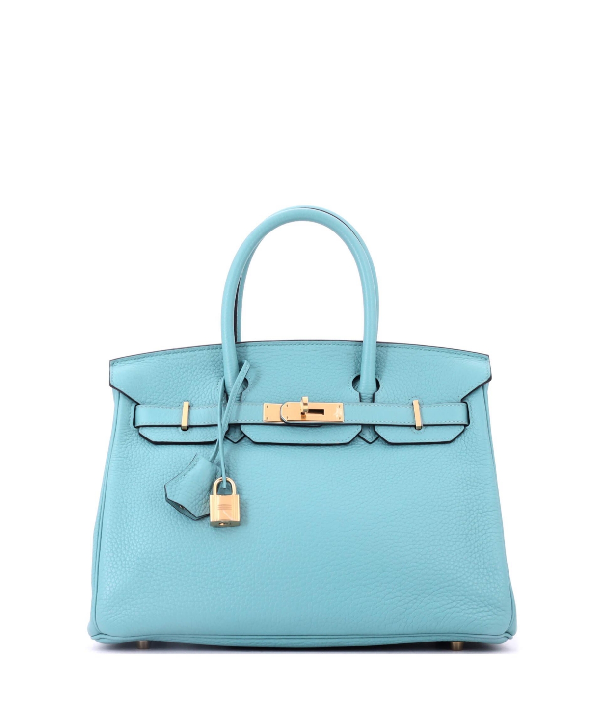 Pre-Owned HERMES Birkin 30 Handbag Blue Clemence with Gold Hardware – Blue Pre-Owned HERMES Birkin 30 Handbag Blue Clemence with Gold Hardware – Blue