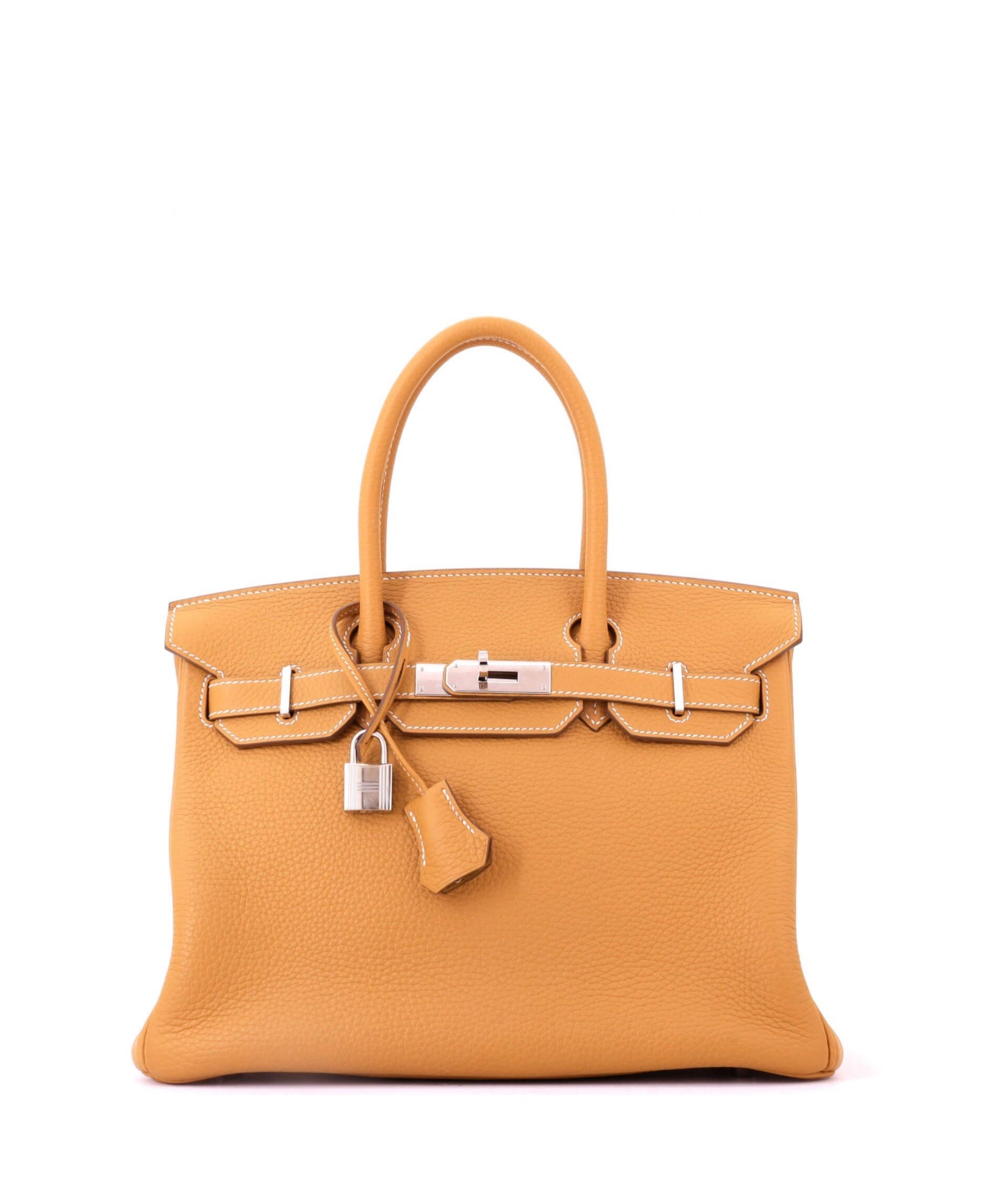 Pre-Owned HERMES Birkin 30 Handbag Brown Clemence with Palladium Hardware – Brown Pre-Owned HERMES Birkin 30 Handbag Brown Clemence with Palladium Hardware – Brown