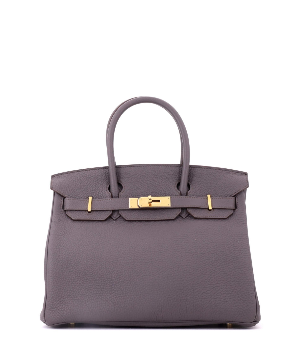 Pre-Owned HERMES Birkin 30 Handbag Grey Togo with Gold Hardware – Grey