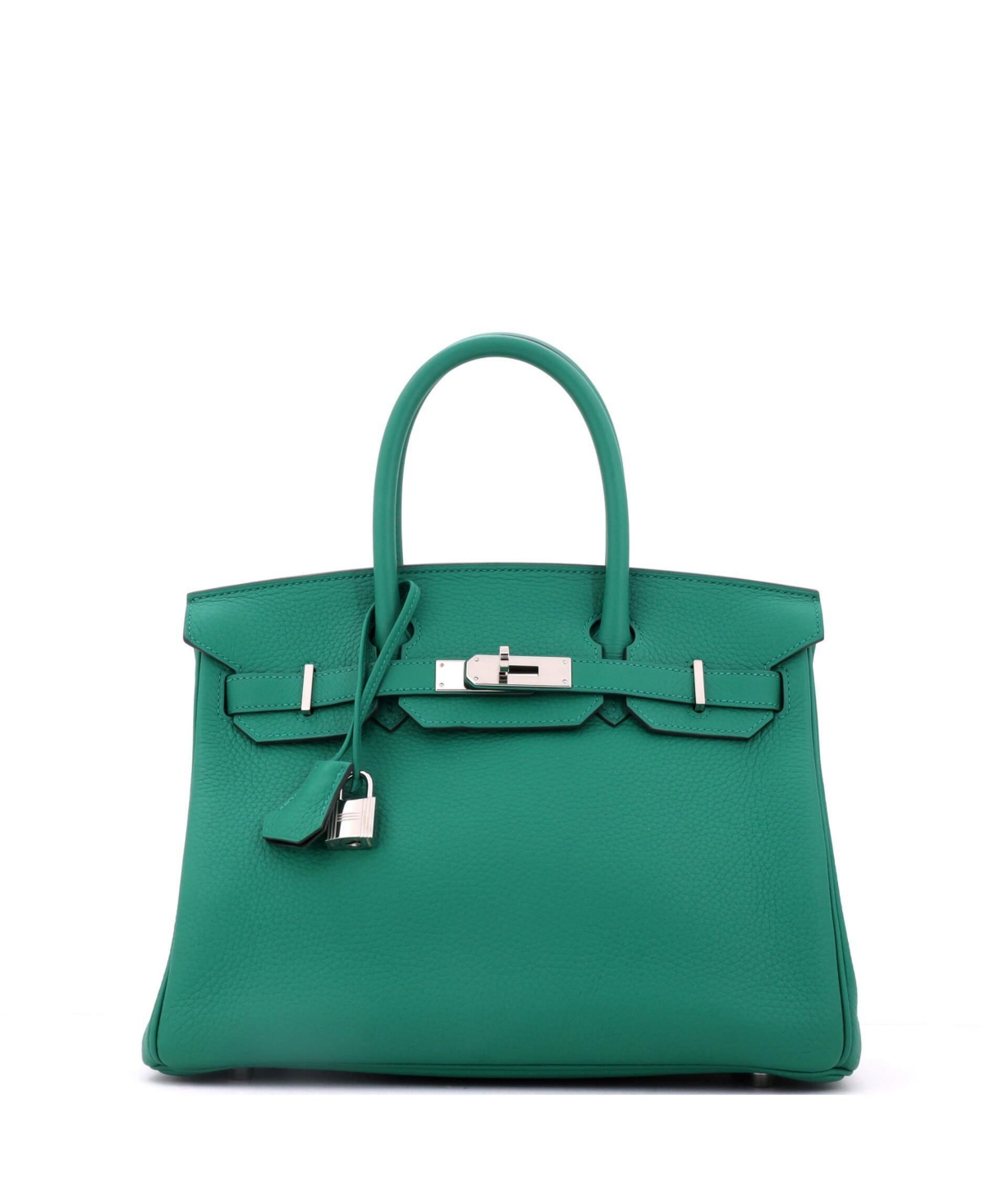 Pre-Owned HERMES Birkin 30 Handbag Verso Clemence with Palladium Hardware – Green
