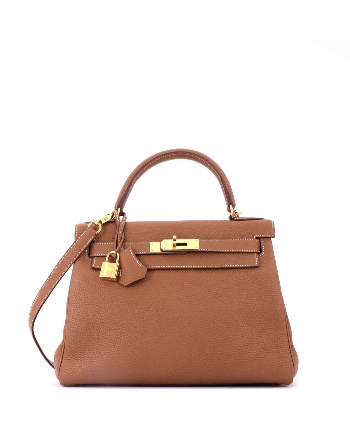 Pre-Owned HERMES Kelly 28 Handbag Brown Togo with Gold Hardware – Brown Pre-Owned HERMES Kelly 28 Handbag Brown Togo with Gold Hardware – Brown