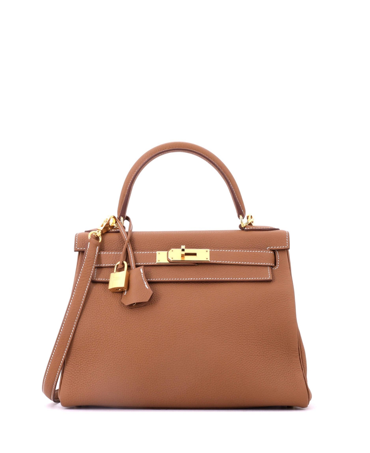 Pre-Owned HERMES Kelly 28 Handbag Brown Togo with Gold Hardware – Brown Pre-Owned HERMES Kelly 28 Handbag Brown Togo with Gold Hardware – Brown