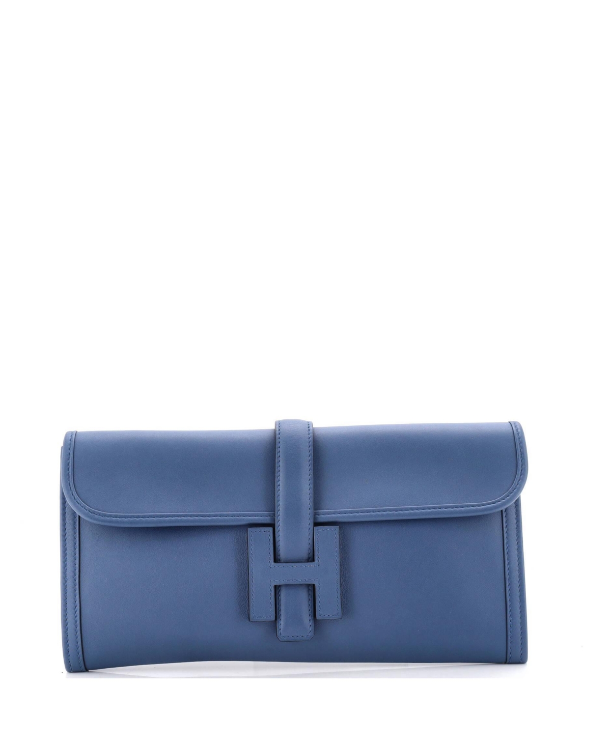 Pre-Owned Hermes 29 Jige Elan Clutch Swift – Blue