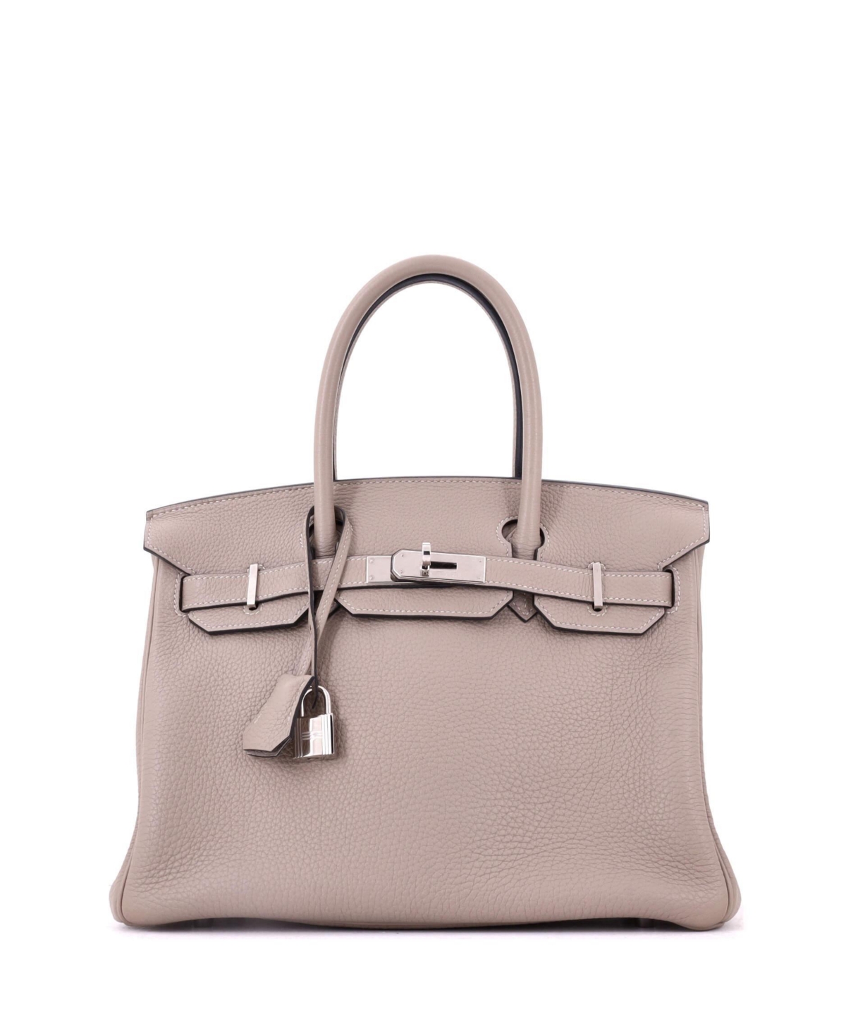 Pre-Owned Hermes Birkin 30 Handbag Grey Togo with Palladium Hardware – Grey Pre-Owned Hermes Birkin 30 Handbag Grey Togo with Palladium Hardware – Grey