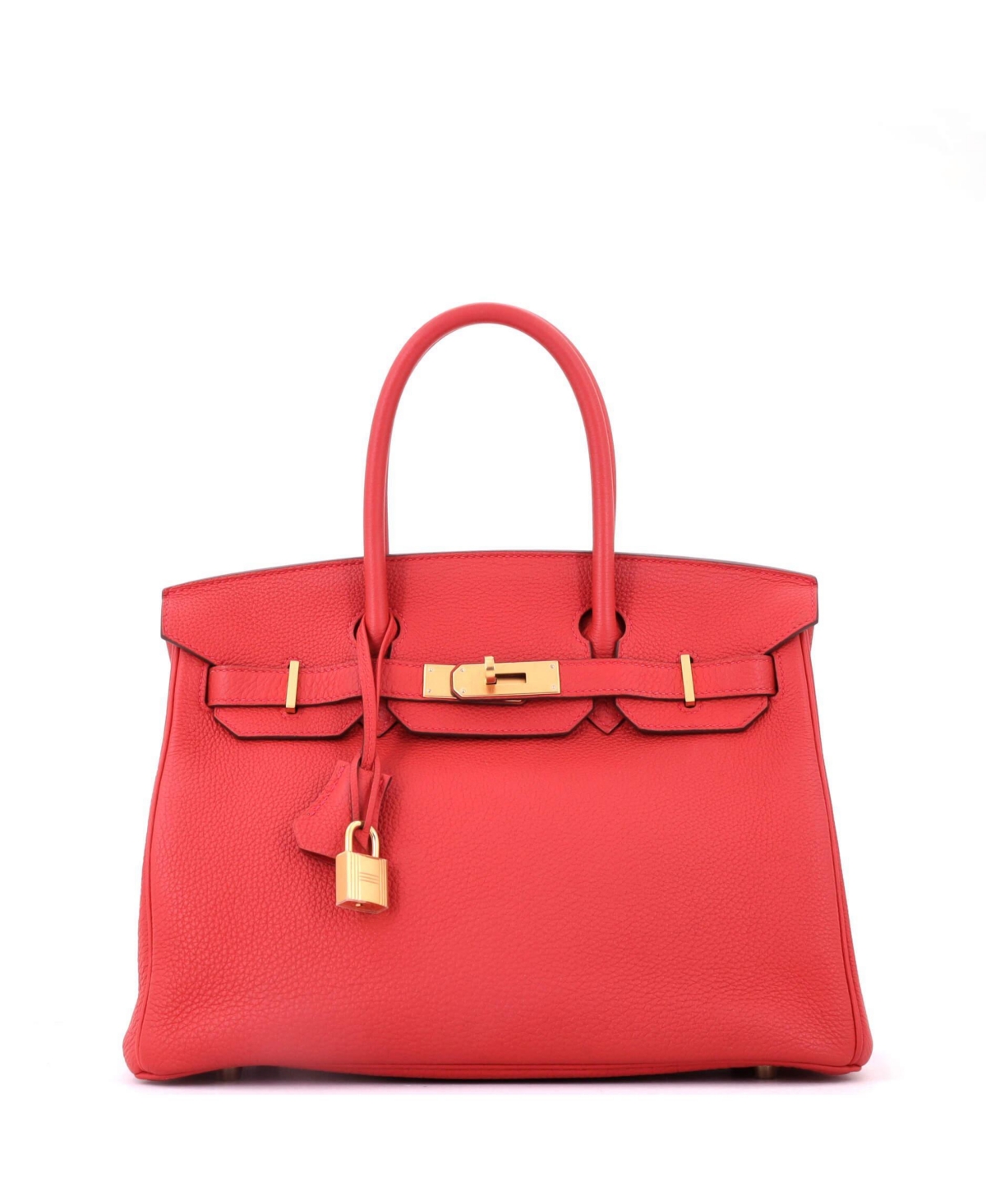 Pre-Owned Hermes Birkin 30 Handbag Red Togo with Gold Hardware – Red Pre-Owned Hermes Birkin 30 Handbag Red Togo with Gold Hardware – Red