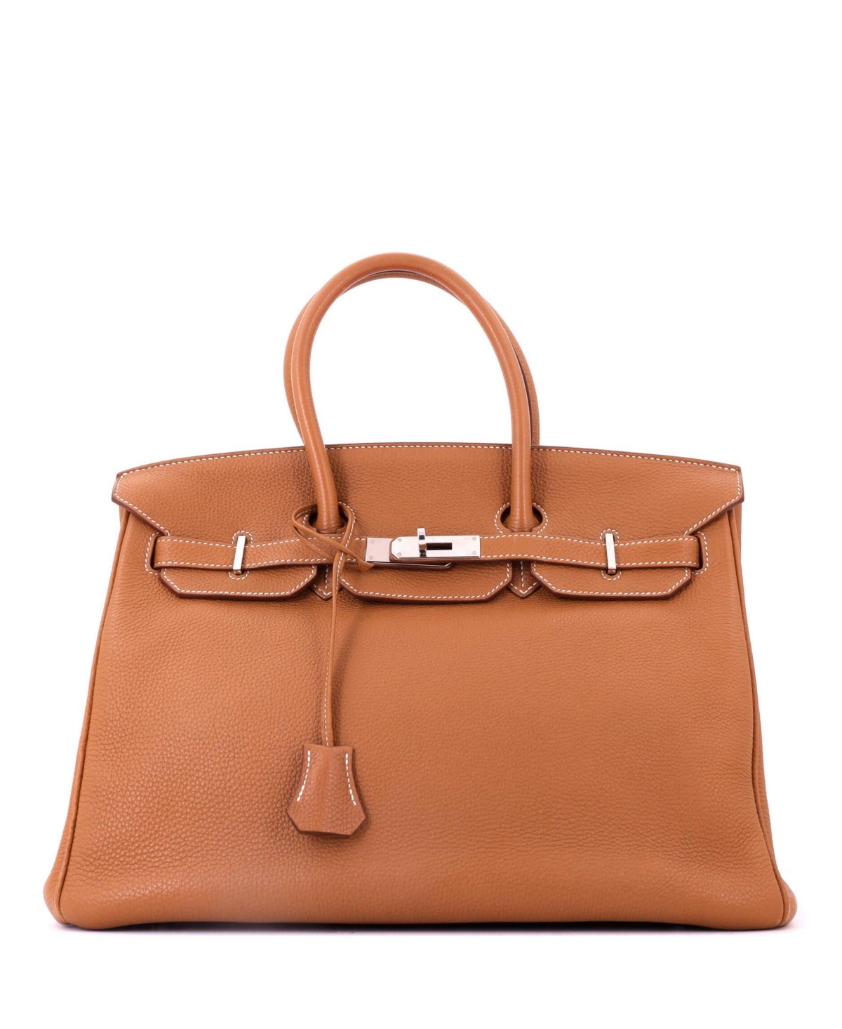 Pre-Owned Hermes Birkin 35 Handbag Brown Togo with Palladium Hardware – Brown