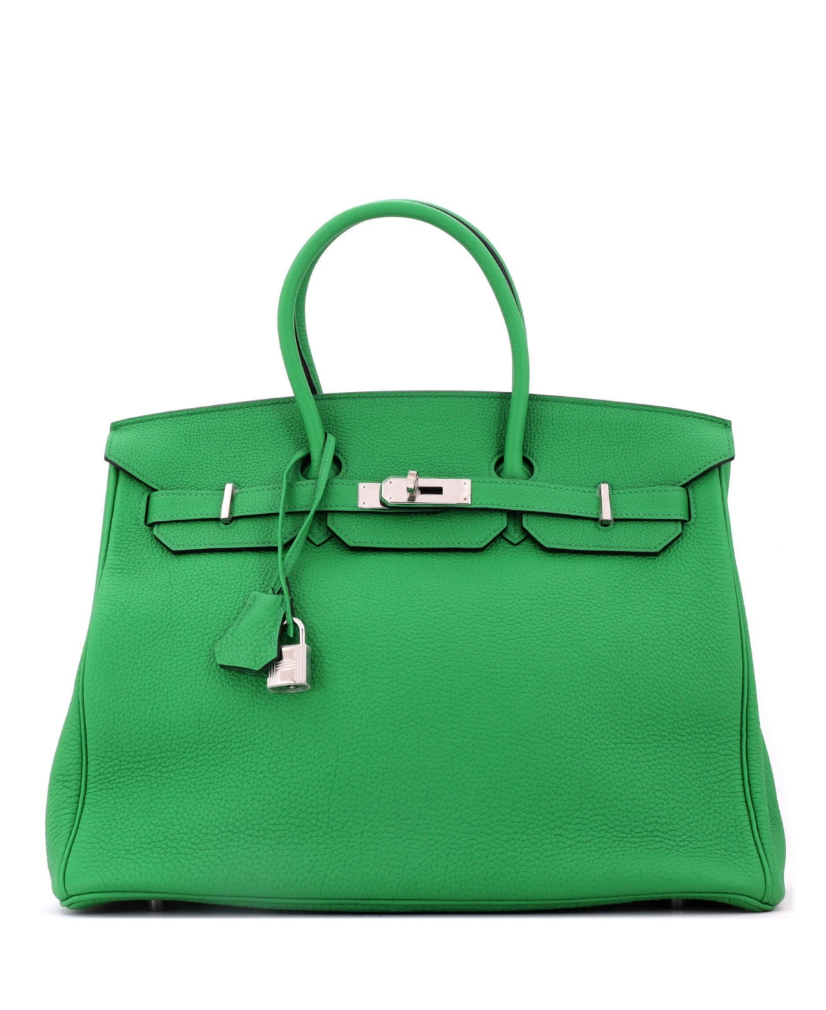 Pre-Owned Hermes Birkin 35 Handbag Green Togo with Palladium Hardware – Green Pre-Owned Hermes Birkin 35 Handbag Green Togo with Palladium Hardware – Green