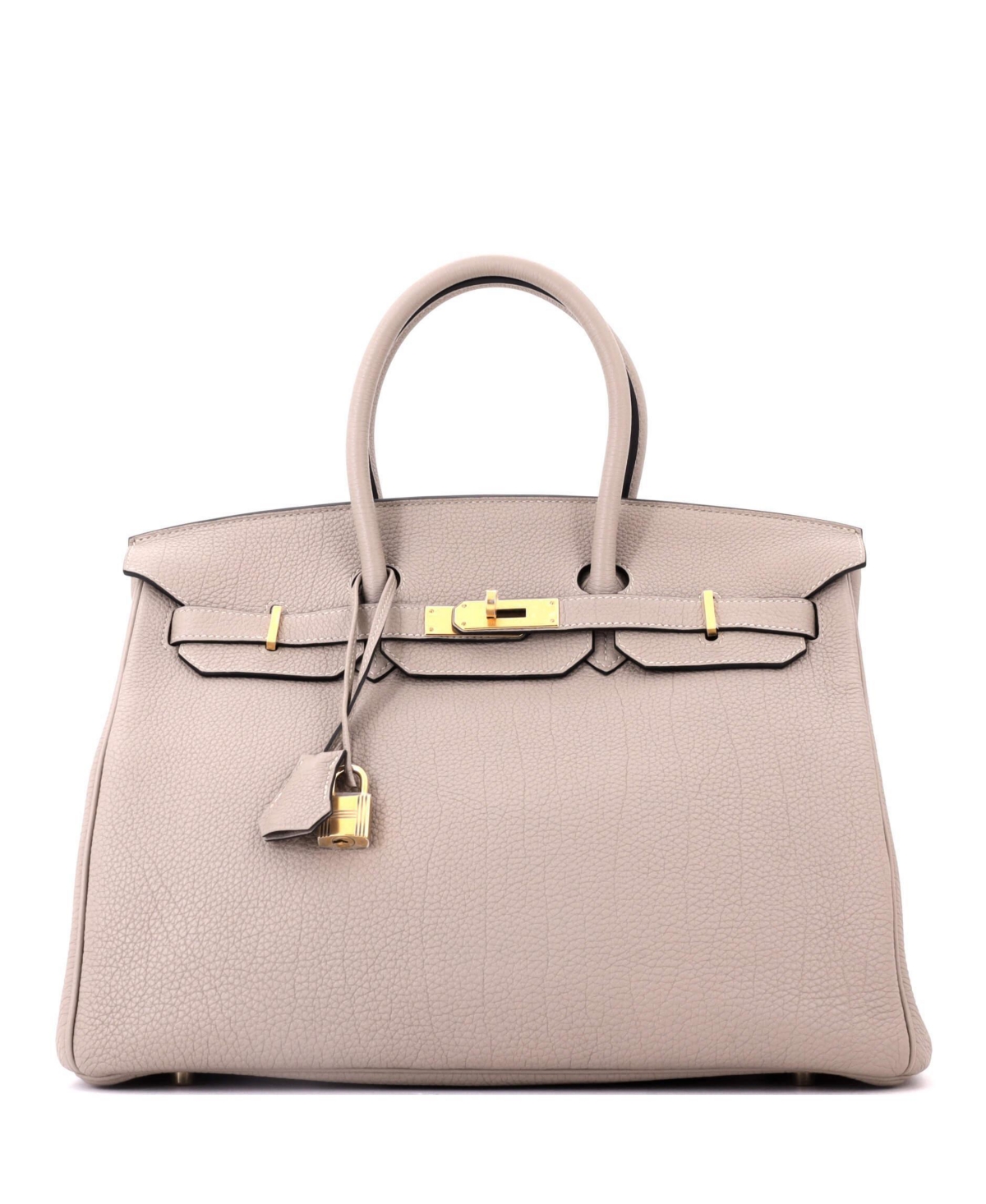 Pre-Owned Hermes Birkin 35 Handbag Grey Togo with Gold Hardware – Grey