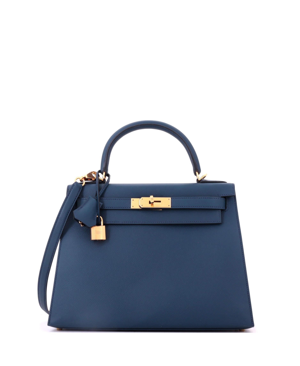 Pre-Owned Hermes Kelly 28 Handbag Blue Epsom with Gold Hardware – Blue Pre-Owned Hermes Kelly 28 Handbag Blue Epsom with Gold Hardware – Blue