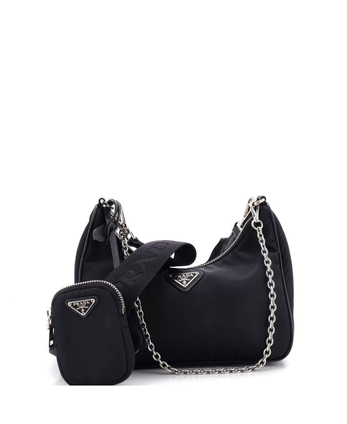Pre-Owned Prada Small Re-Edition 2005 Shoulder Bag Tessuto – Black Pre-Owned Prada Small Re-Edition 2005 Shoulder Bag Tessuto – Black