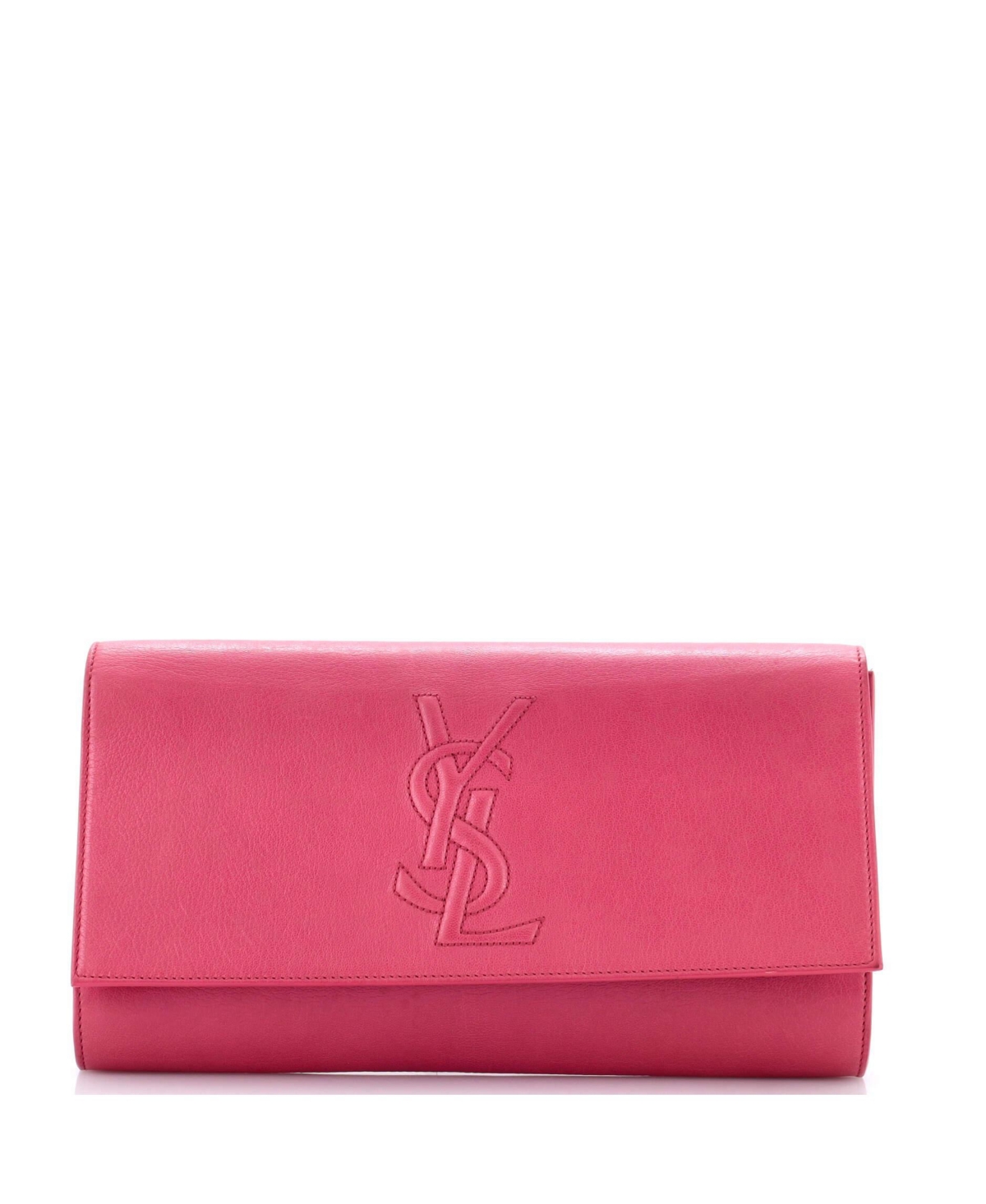 Pre-Owned Saint Laurent Large Belle de Jour Clutch Leather – Pink Pre-Owned Saint Laurent Large Belle de Jour Clutch Leather – Pink