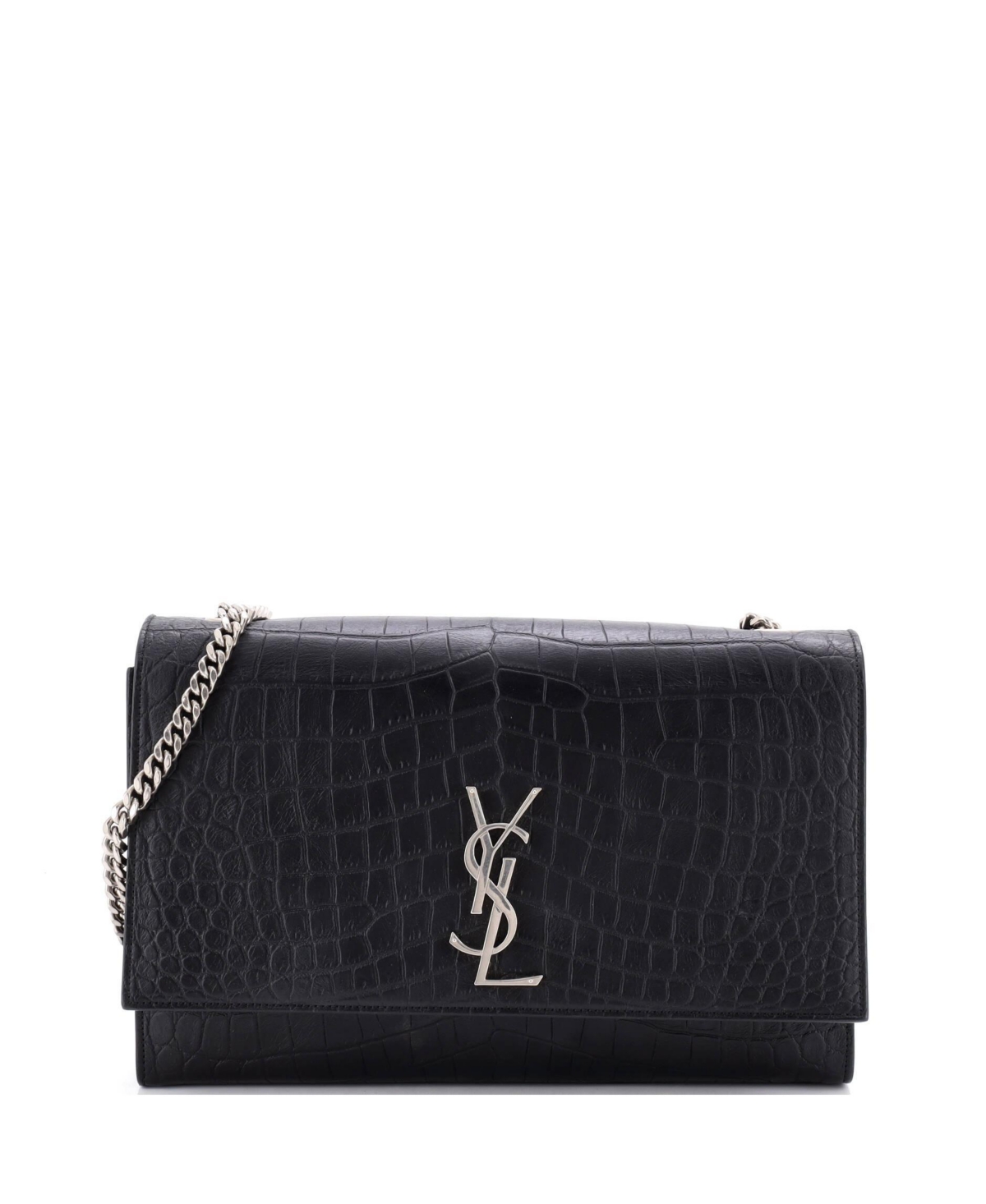 Pre-Owned Saint Laurent Large Classic Monogram Crossbody Bag Embossed Leather – Black Pre-Owned Saint Laurent Large Classic Monogram Crossbody Bag Embossed Leather – Black