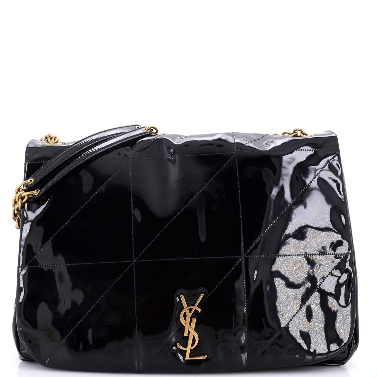 Pre-Owned Saint Laurent Large Jamie 4.3 Shoulder Bag Quilted Patent – Black
