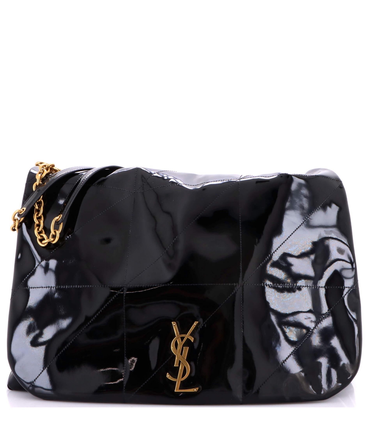 Pre-Owned Saint Laurent Large Jamie 4.3 Shoulder Bag Quilted Patent – Black Pre-Owned Saint Laurent Large Jamie 4.3 Shoulder Bag Quilted Patent – Black