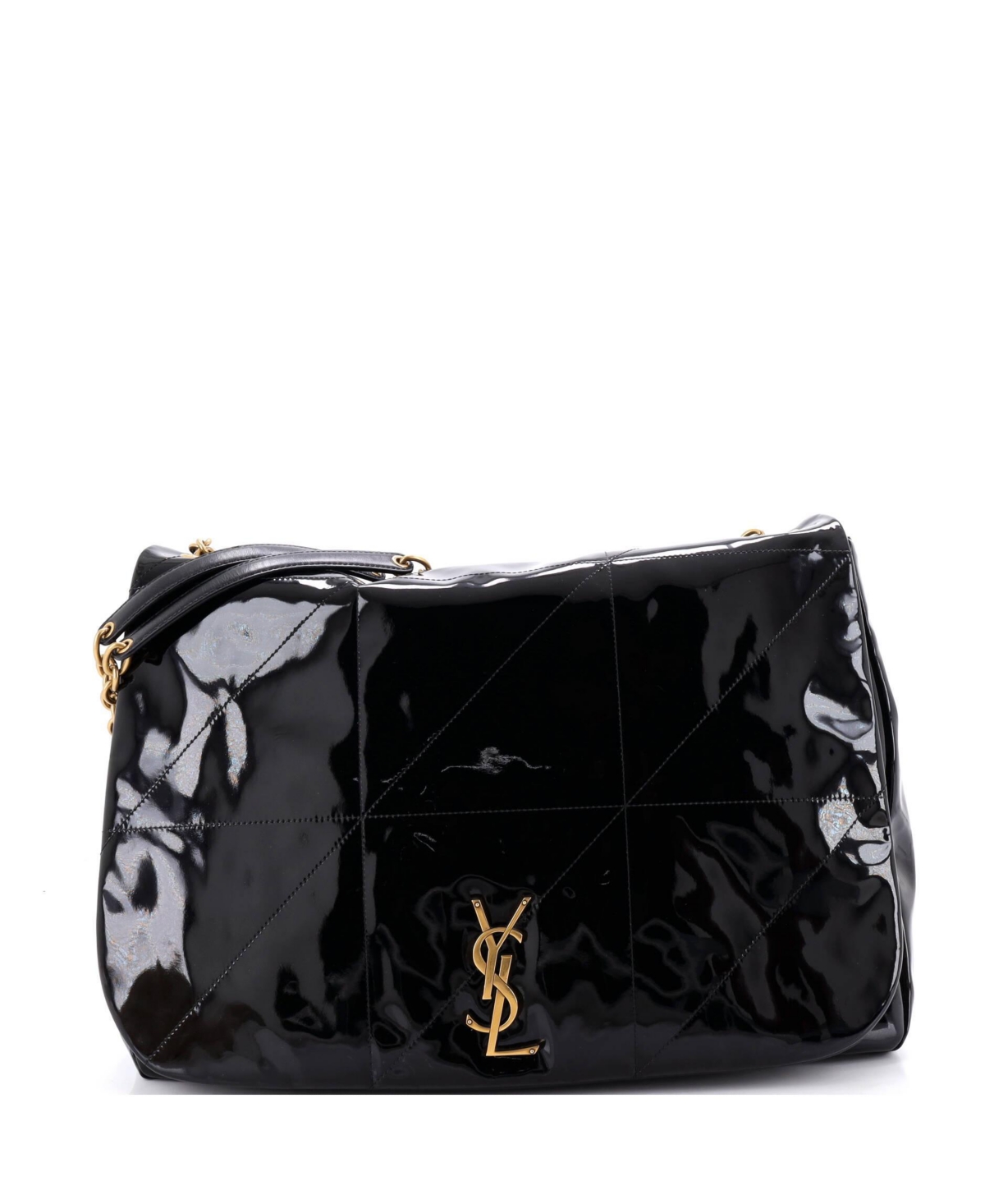 Pre-Owned Saint Laurent Large Jamie 4.3 Shoulder Bag Quilted Patent – Black