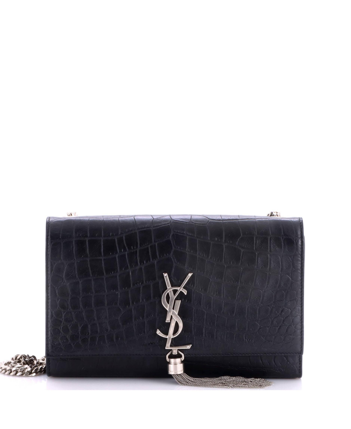 Pre-Owned Saint Laurent Medium Classic Monogram Tassel Crossbody Bag Embossed Leather – Black Pre-Owned Saint Laurent Medium Classic Monogram Tassel Crossbody Bag Embossed Leather – Black