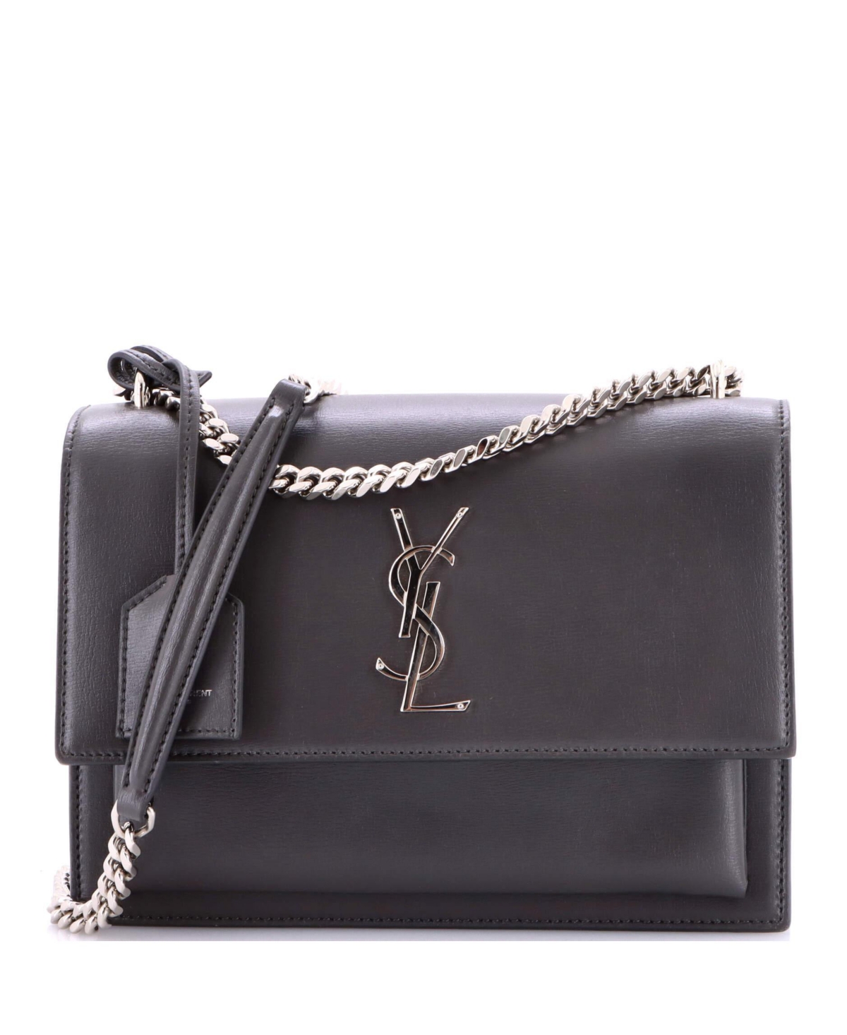Pre-Owned Saint Laurent Medium Sunset Crossbody Bag Leather – Grey Pre-Owned Saint Laurent Medium Sunset Crossbody Bag Leather – Grey