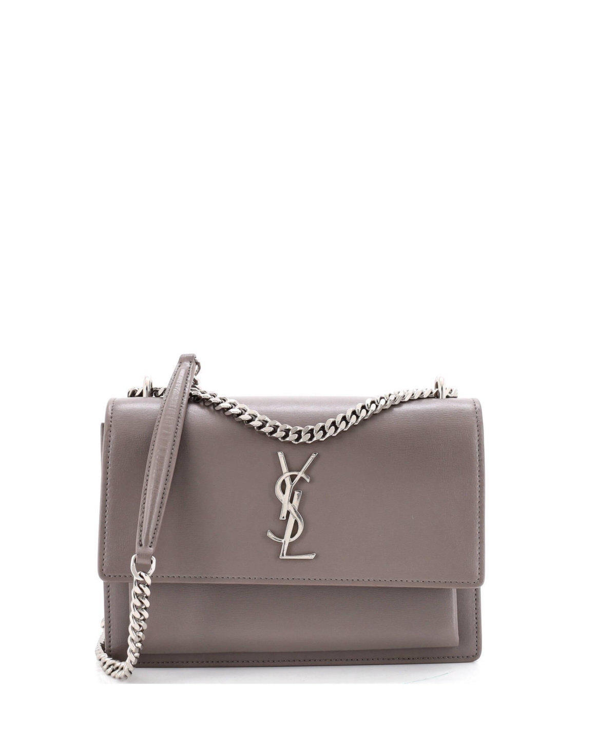 Pre-Owned Saint Laurent Medium Sunset Crossbody Bag Leather – Grey
