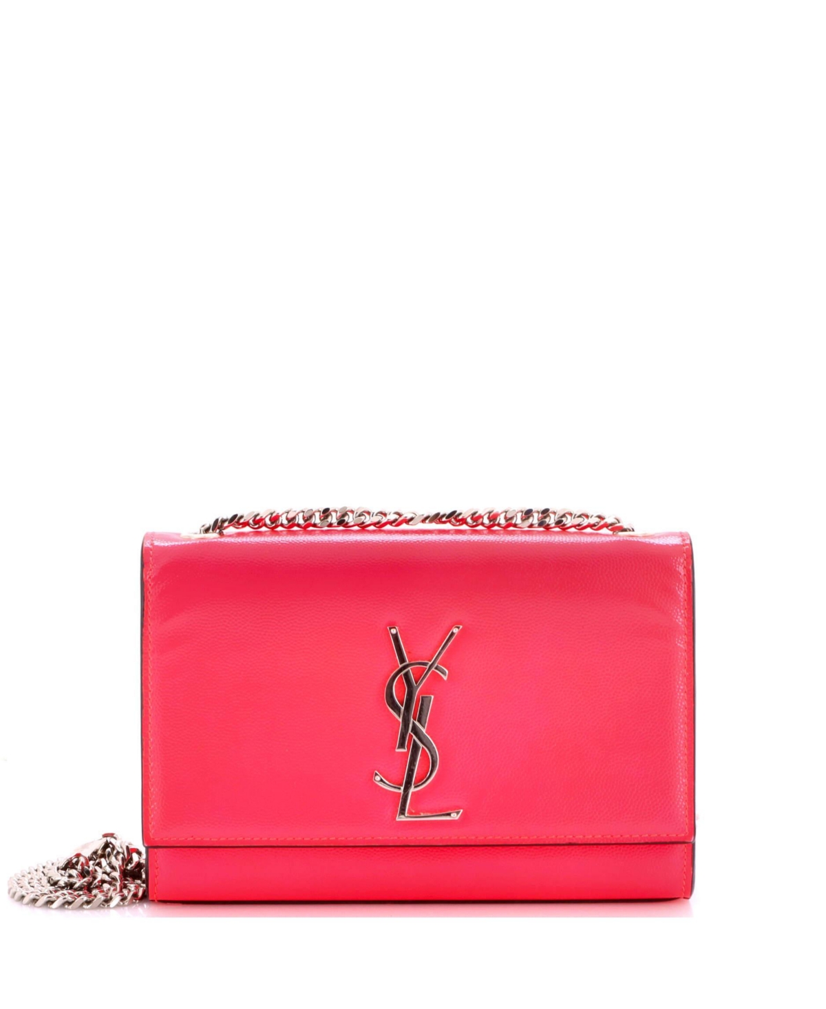 Pre-Owned Saint Laurent Small Classic Monogram Crossbody Bag Grainy Patent – Pink Pre-Owned Saint Laurent Small Classic Monogram Crossbody Bag Grainy Patent – Pink