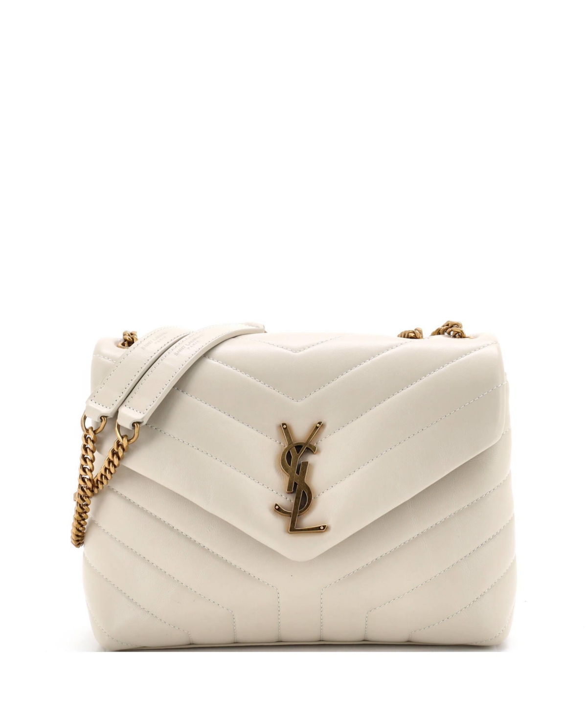 Pre-Owned Saint Laurent Small Loulou Shoulder Bag Matelasse Chevron Leather – Natural Pre-Owned Saint Laurent Small Loulou Shoulder Bag Matelasse Chevron Leather – Natural
