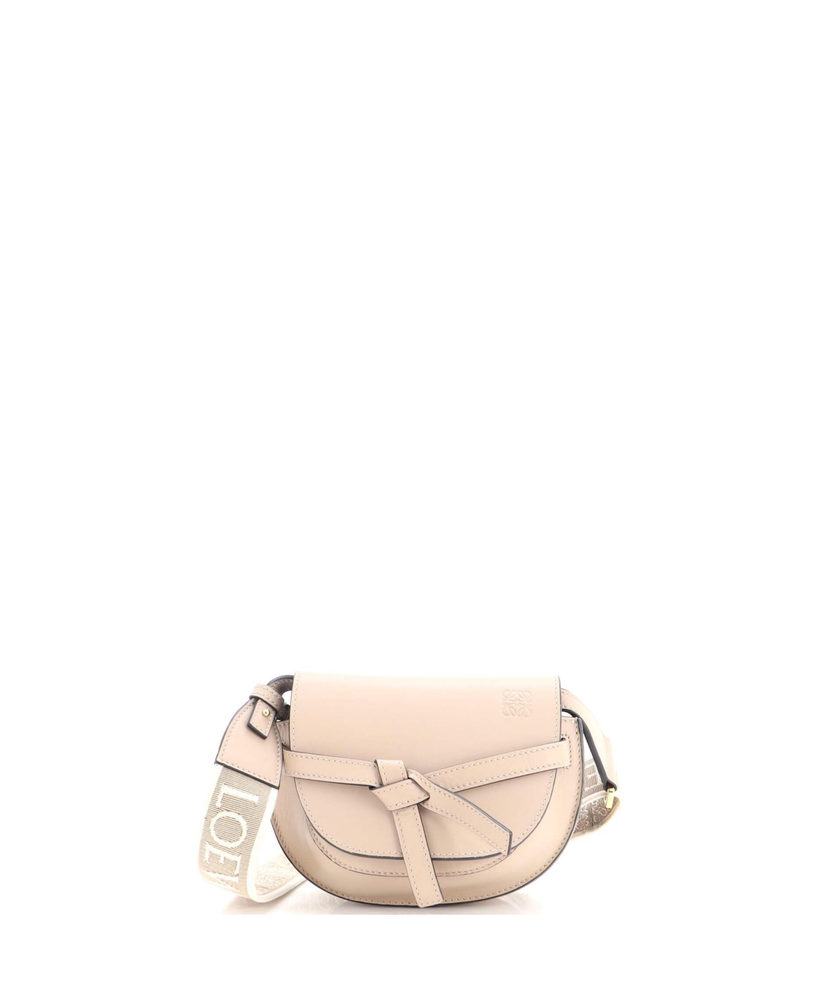 Pre-Owned Loewe Mini Gate Dual Shoulder Bag Leather – Natural