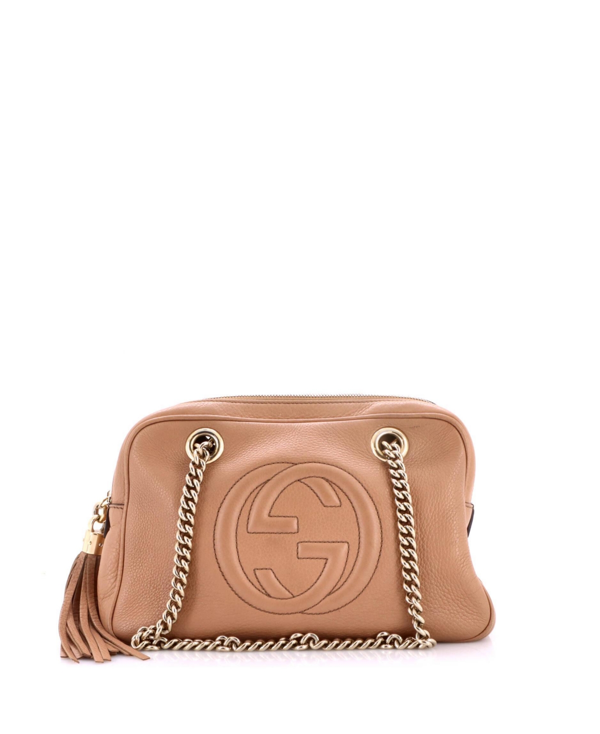 Pre-Owned Gucci Small Soho Chain Zip Shoulder Bag Leather – Natural Pre-Owned Gucci Small Soho Chain Zip Shoulder Bag Leather – Natural