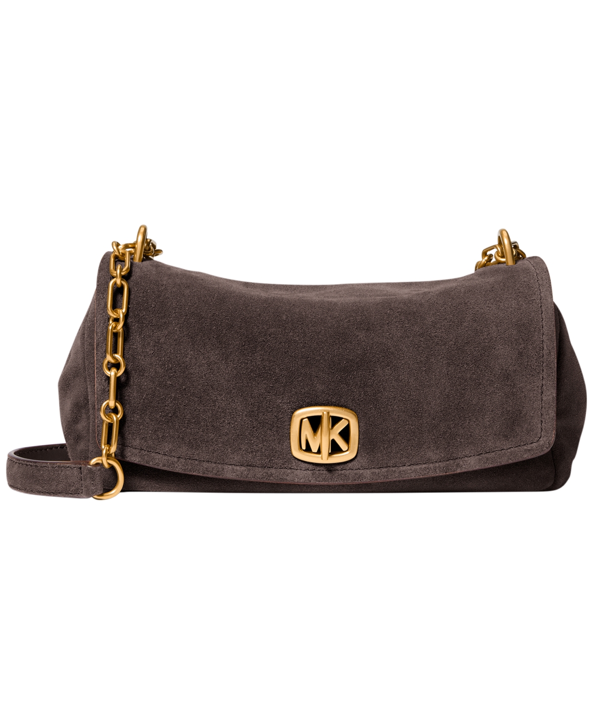 Michael Michael Kors Bryant Turn-Lock Convertible Chain Small Shoulder Handbag – Chocolate Michael Michael Kors Bryant Turn-Lock Convertible Chain Small Shoulder Handbag – Chocolate