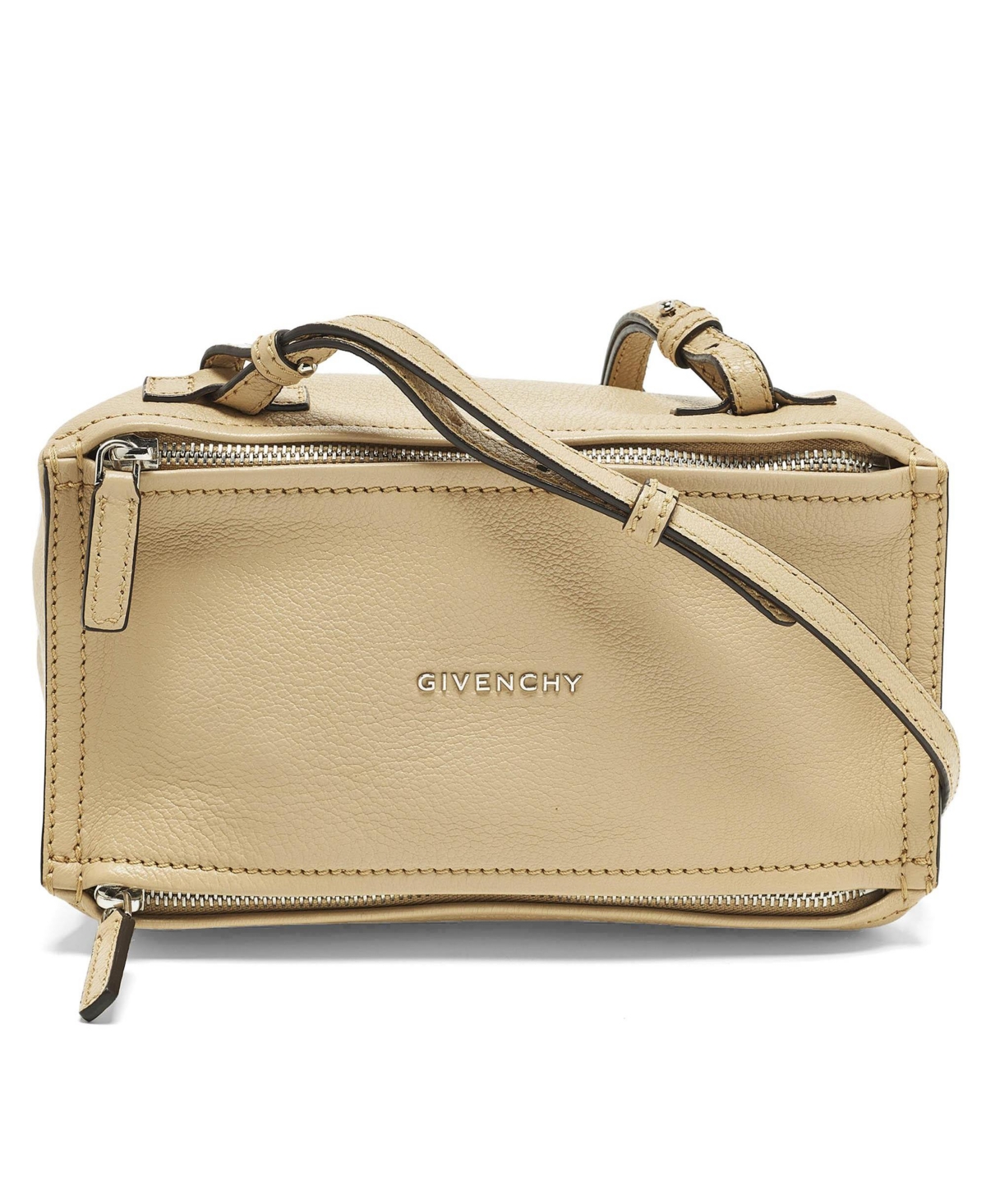 Pre-Owned Givenchy Women’s Pandora Mini Pebbled Leather Shoulder Bag – Natural Pre-Owned Givenchy Women’s Pandora Mini Pebbled Leather Shoulder Bag – Natural