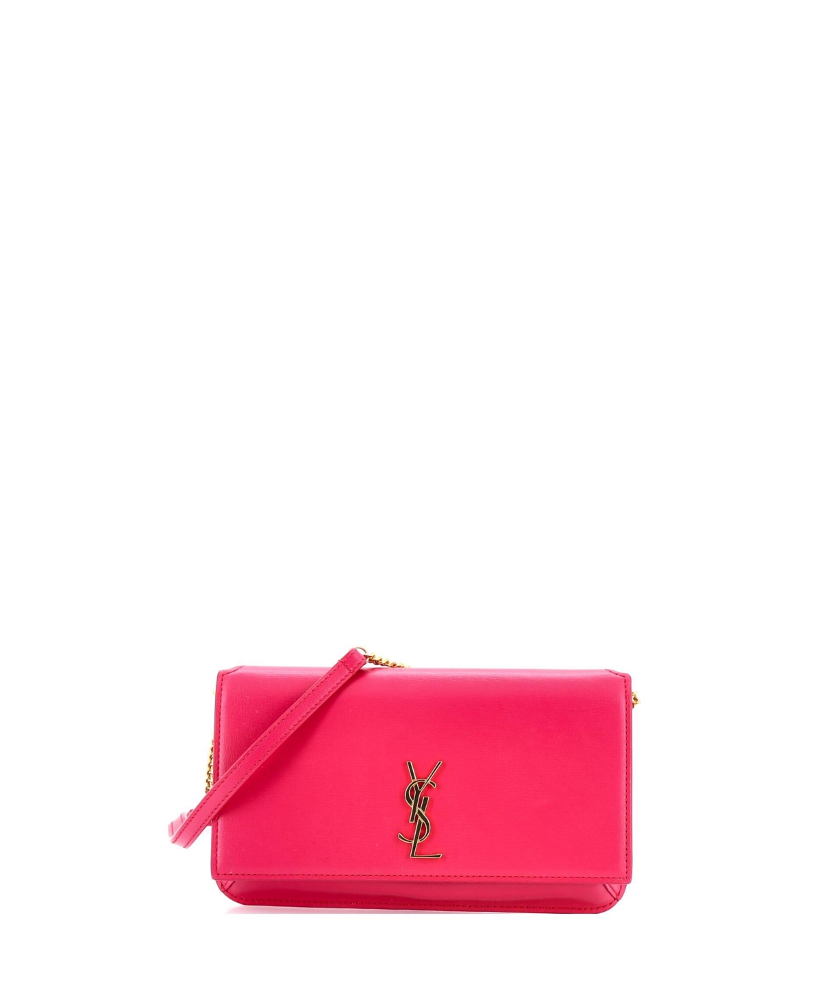 Pre-Owned Saint Laurent Classic Monogram Phone Holder Shoulder Bag Leather – Pink Pre-Owned Saint Laurent Classic Monogram Phone Holder Shoulder Bag Leather – Pink