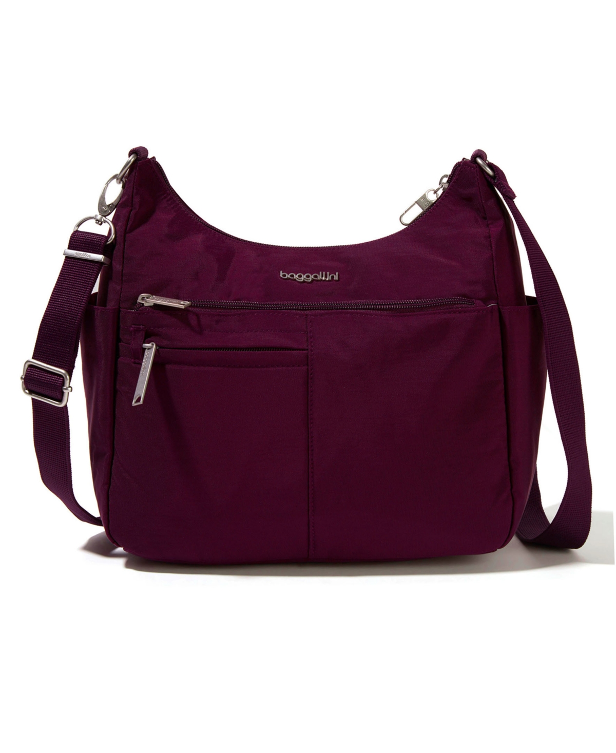 Baggallini Securtex Anti-Theft Free Time Crossbody Bag – Mulberry Baggallini Securtex Anti-Theft Free Time Crossbody Bag – Mulberry