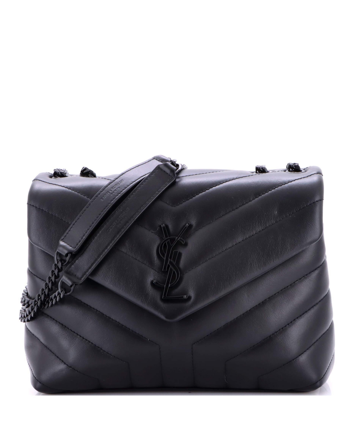 Pre-Owned Saint Laurent Small Loulou Shoulder Bag Matelasse Chevron Leather – Black Pre-Owned Saint Laurent Small Loulou Shoulder Bag Matelasse Chevron Leather – Black