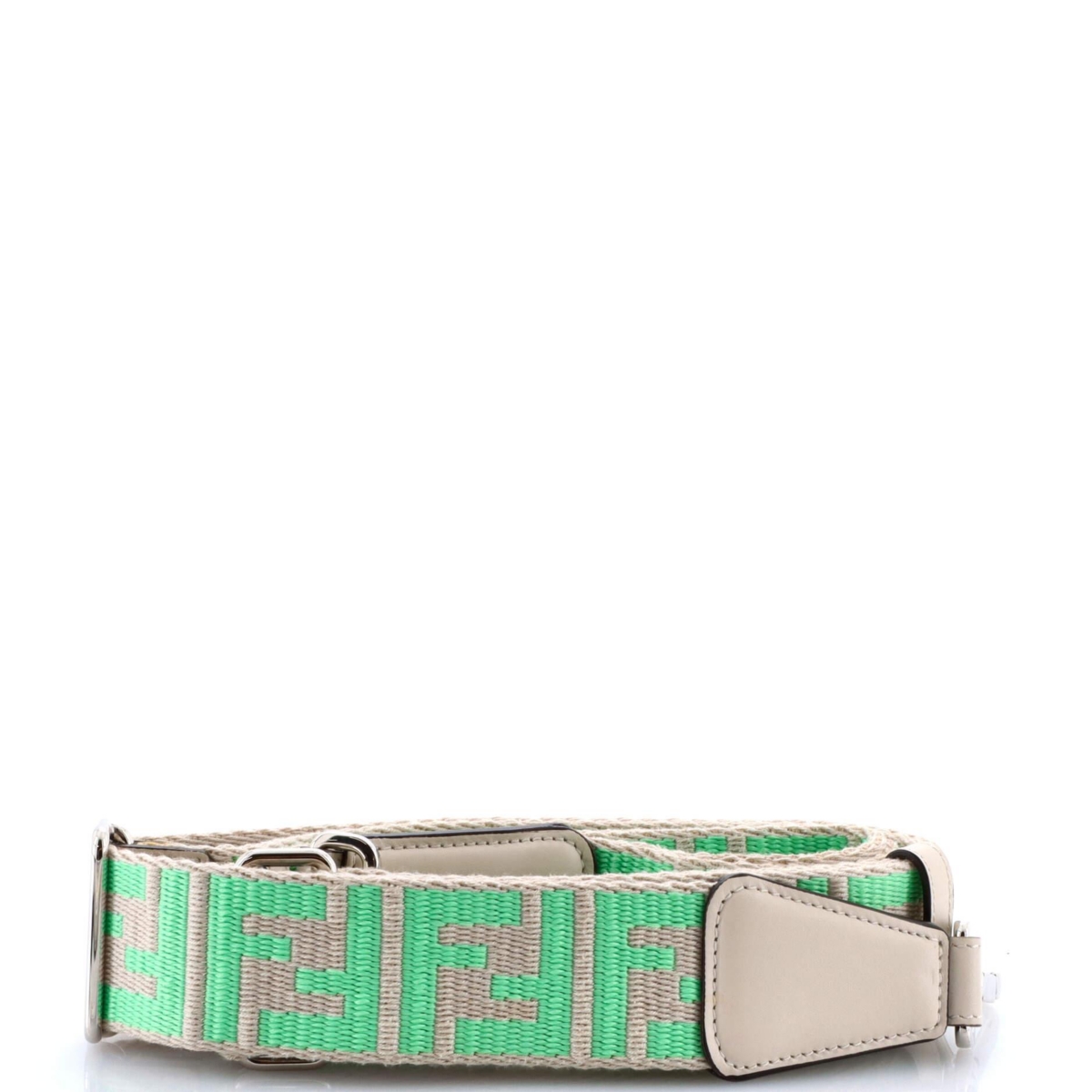Pre-Owned Fendi Strap You Shoulder Strap Zucca Canvas with Leather – Green Pre-Owned Fendi Strap You Shoulder Strap Zucca Canvas with Leather – Green