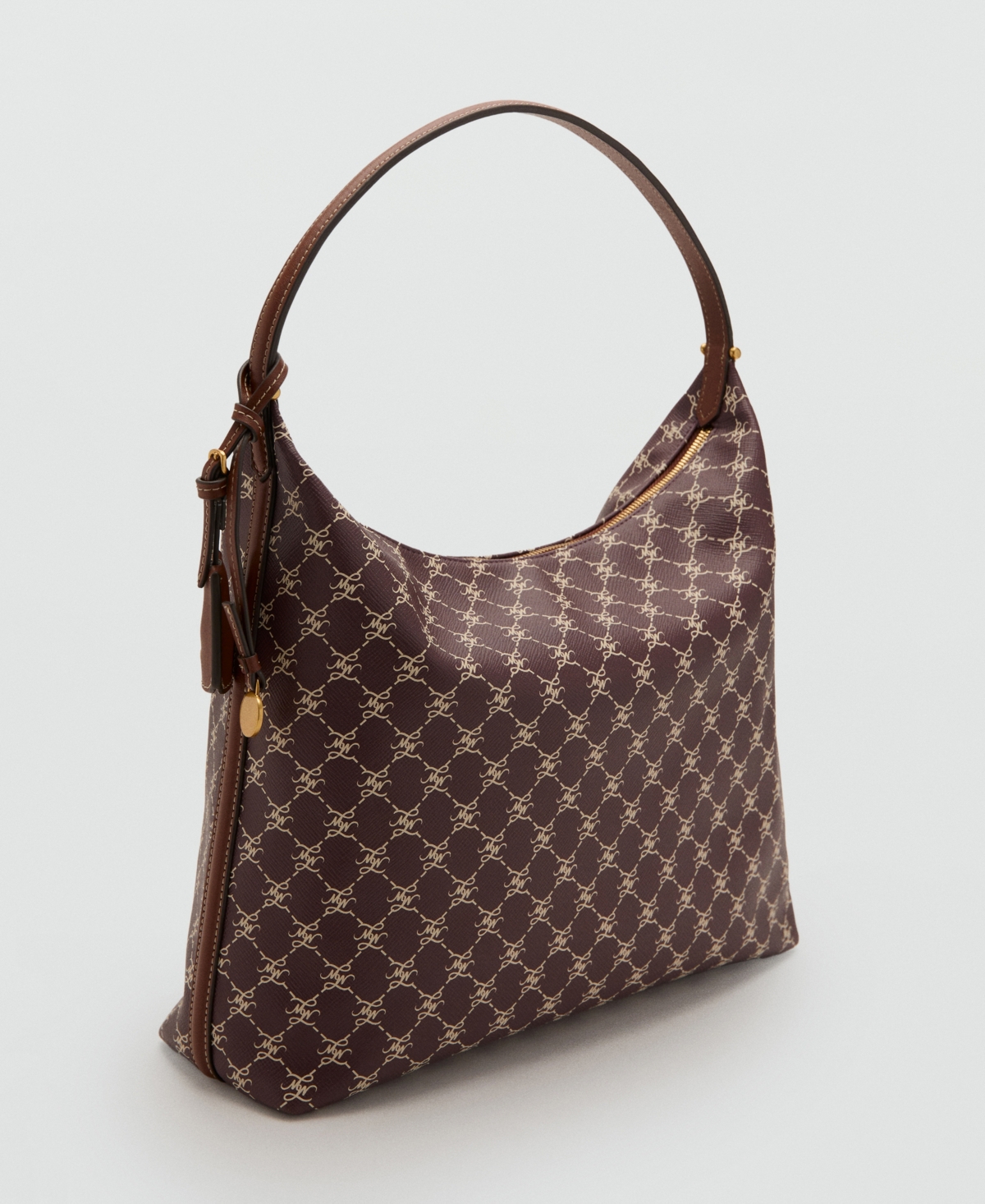 Mango Women’s Medium Logo Shoulder Bag – Burgundy Mango Women’s Medium Logo Shoulder Bag – Burgundy
