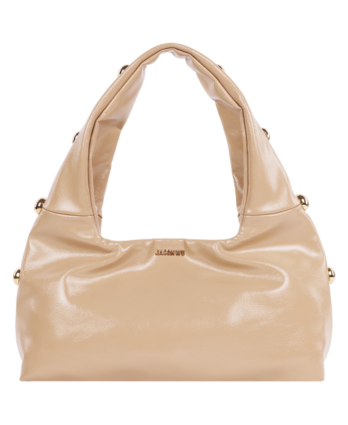 Jason Wu Studded Shoulder Bag in Crackled Finish – Tan Jason Wu Studded Shoulder Bag in Crackled Finish – Tan