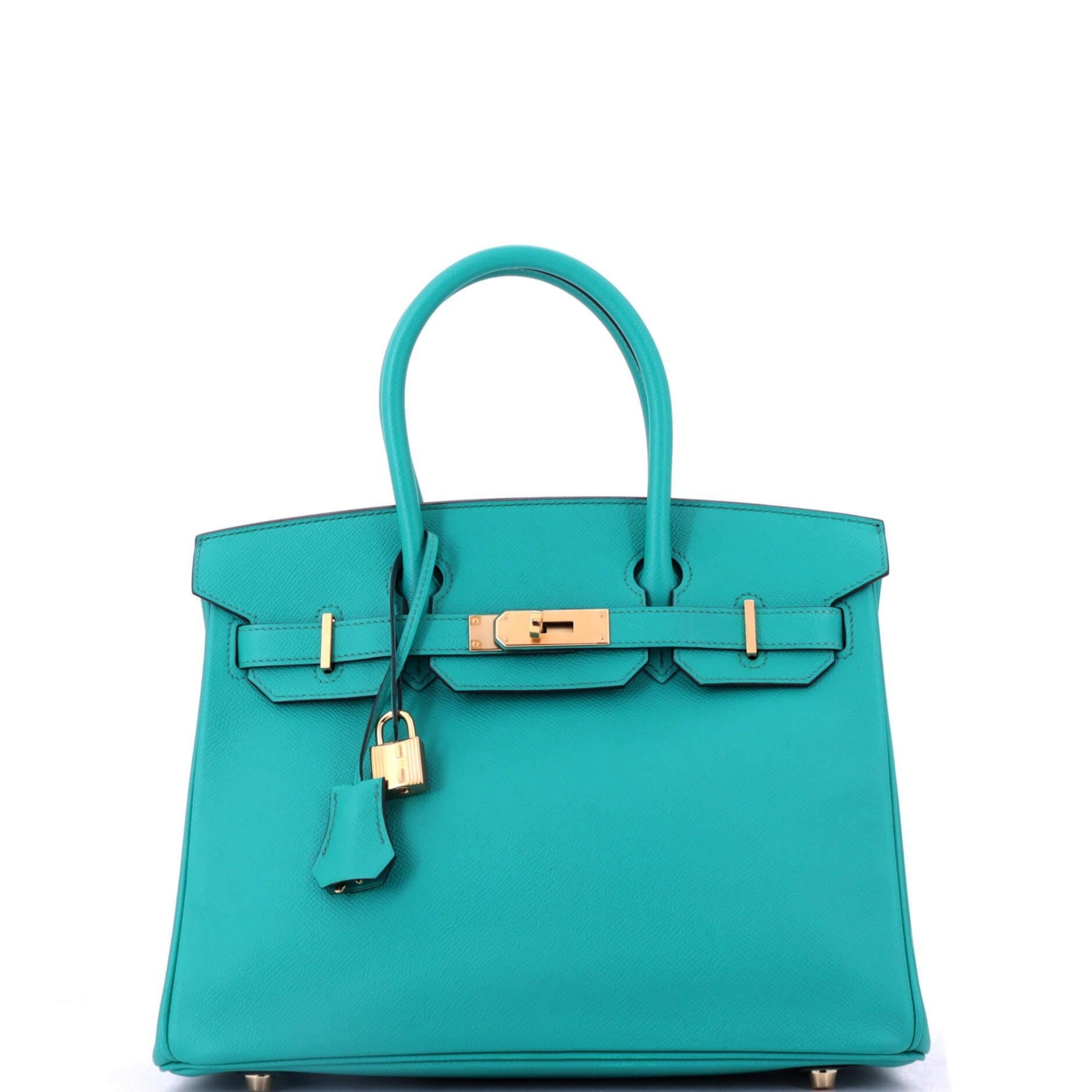 Pre-Owned HERMES Birkin 30 Handbag Blue Epsom with Gold Hardware – Grey Pre-Owned HERMES Birkin 30 Handbag Blue Epsom with Gold Hardware – Grey