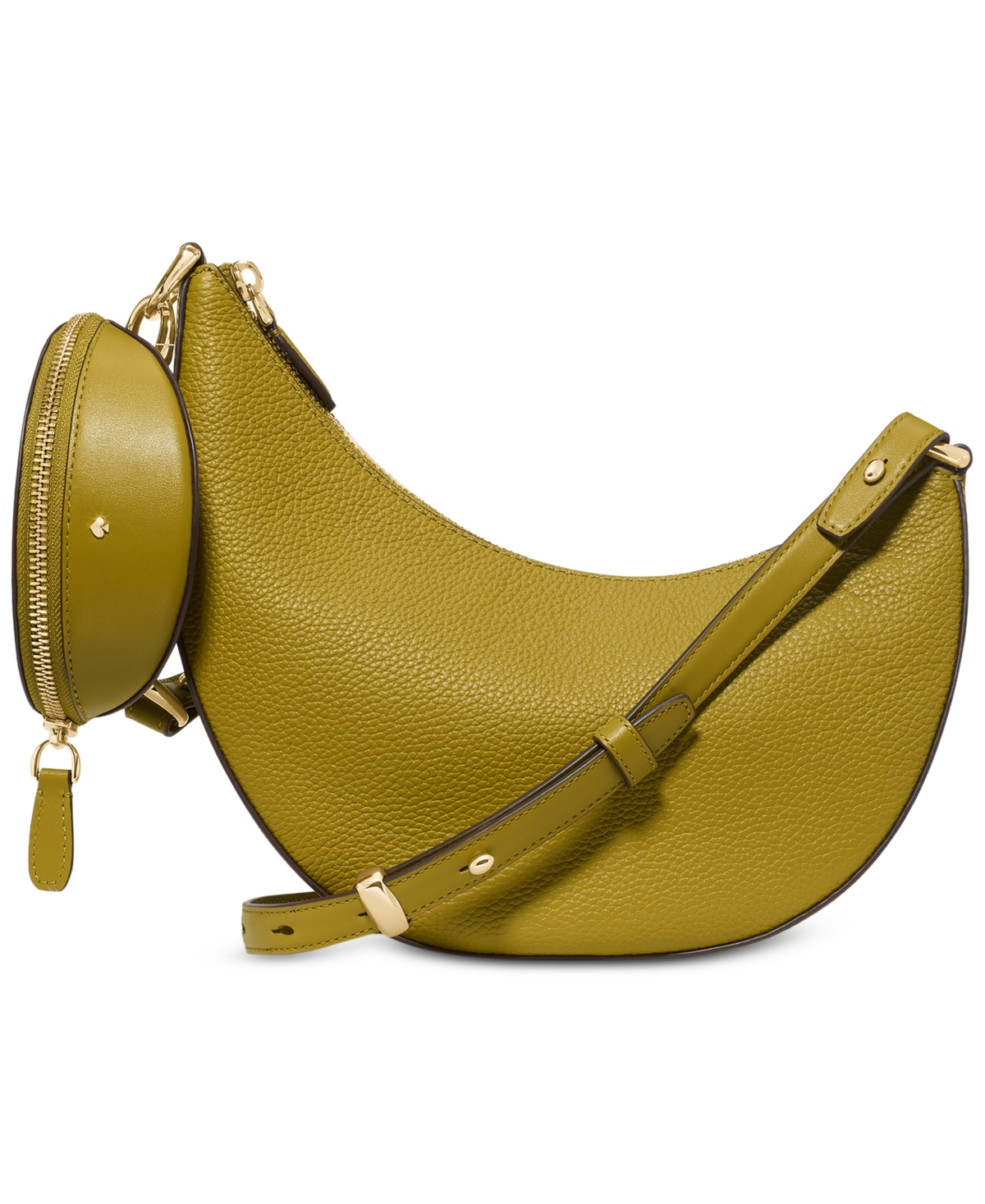 kate spade new york Duo Small Pebbled Leather Crossbody Bag – Laurel Leaf