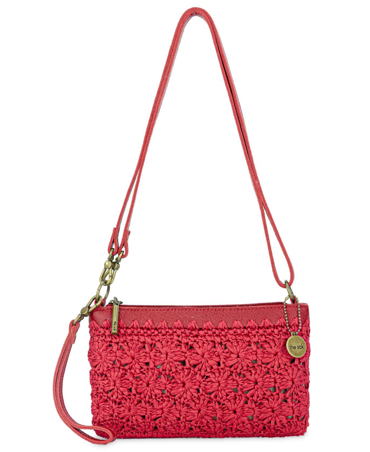 The Sak Vita Convertible Small Wristlet Shoulder Handbag – Scarlet Primrose
