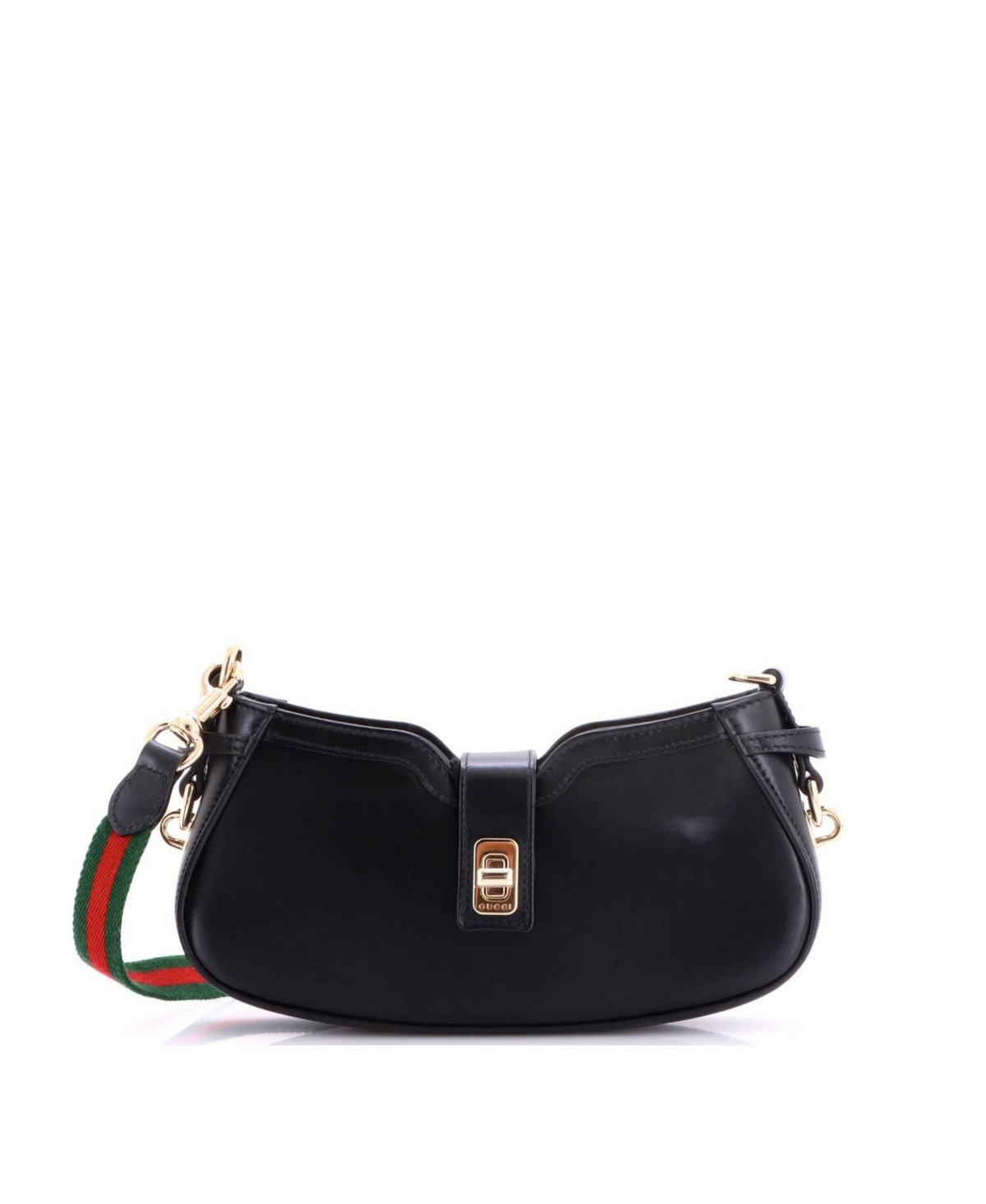 Pre-Owned Gucci Mini Moon Side Shoulder Bag Leather – Black Pre-Owned Gucci Mini Moon Side Shoulder Bag Leather – Black