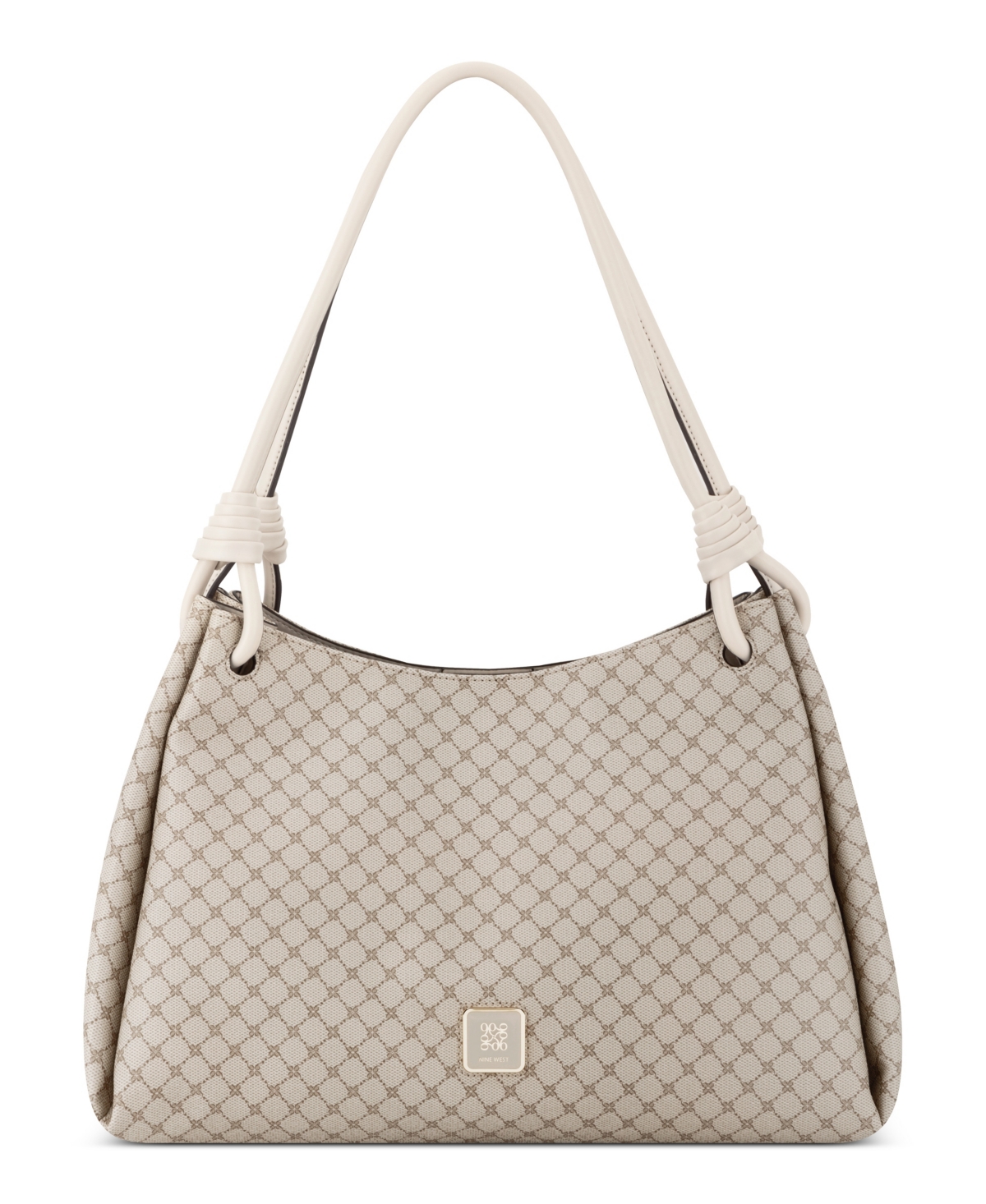 Nine West Women’s Dorsey Triple Compartment Shoulder Bag – Mushroom Logo Milk Nine West Women’s Dorsey Triple Compartment Shoulder Bag – Mushroom Logo Milk