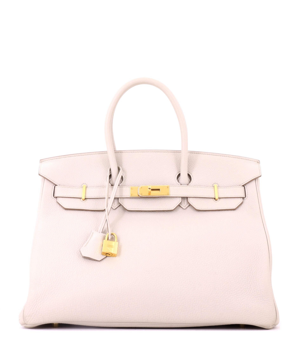 Pre-Owned HERMES Birkin 35 Handbag Light Togo with Gold Hardware – White Pre-Owned HERMES Birkin 35 Handbag Light Togo with Gold Hardware – White