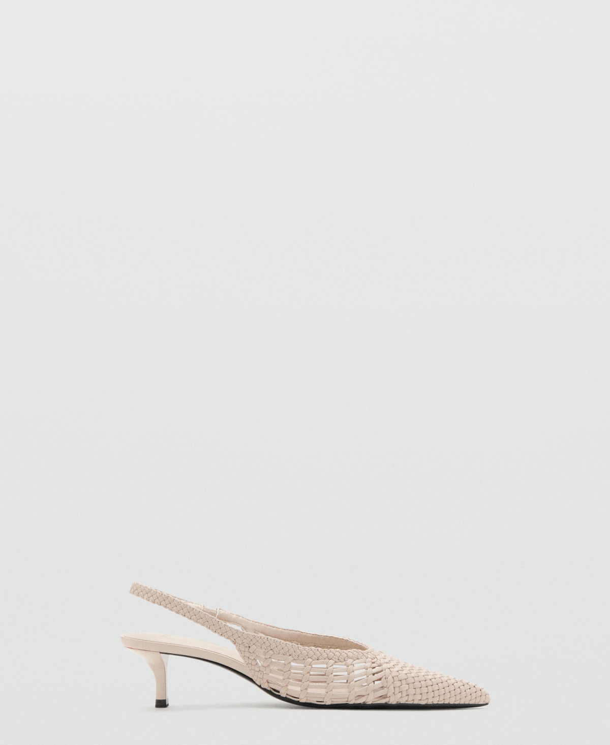 Mango Women’s Braided Pointed Shoes – Ecru Mango Women’s Braided Pointed Shoes – Ecru