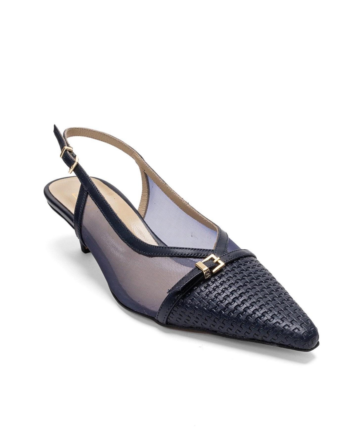 Prologue Shoes Women’s Laviera Mesh Slingback Pump – Navy