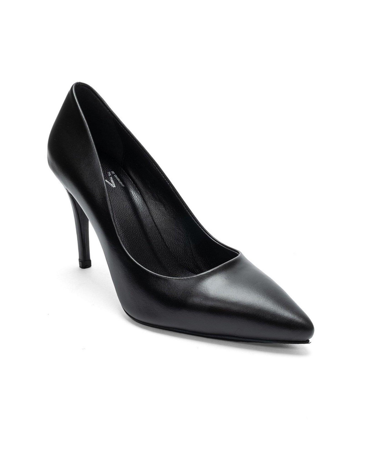 Forever and Always Shoes Women’s Moriel Leather Stiletto Pump – Black Forever and Always Shoes Women’s Moriel Leather Stiletto Pump – Black